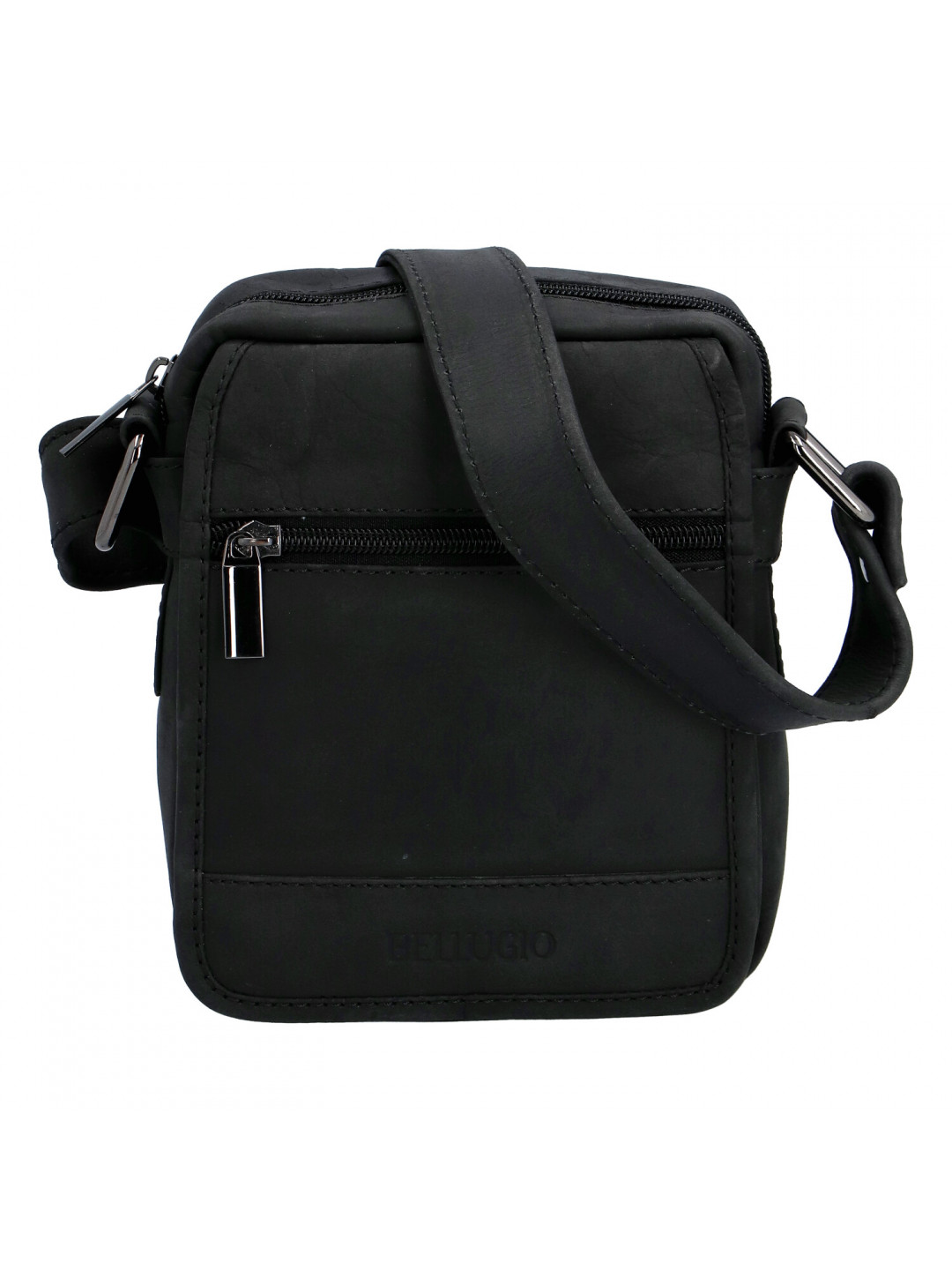 Menší kožená crossbody Jan černá