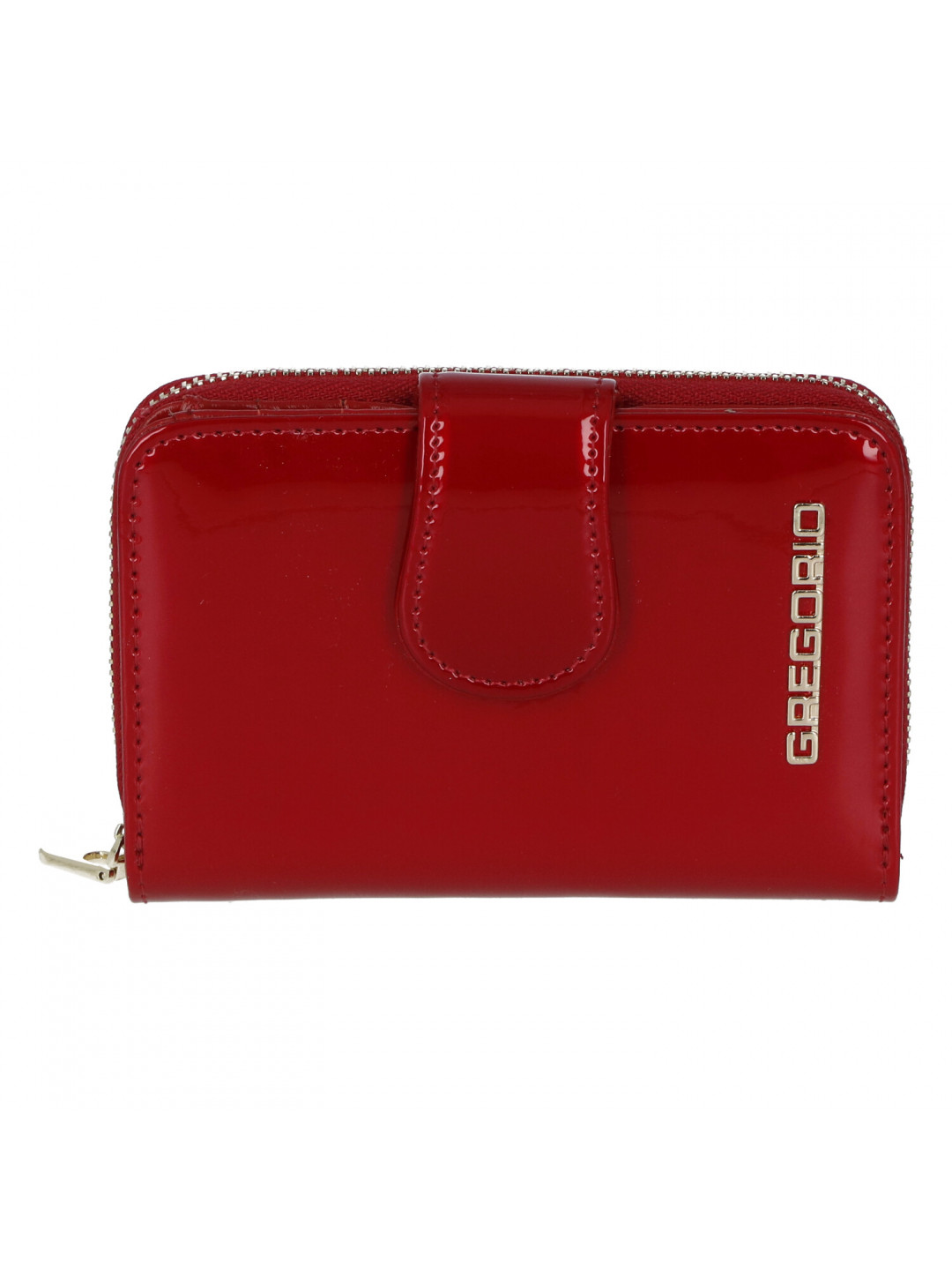 Lakovaná dámská peněženka s klopou Celine červená