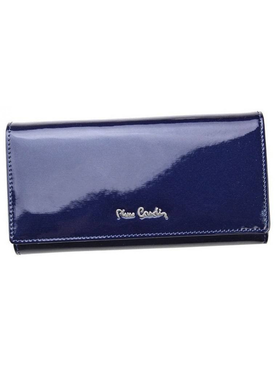 Luxusní dámská kožená lakovaná peněženka Pierre Cardin Thalia modrá