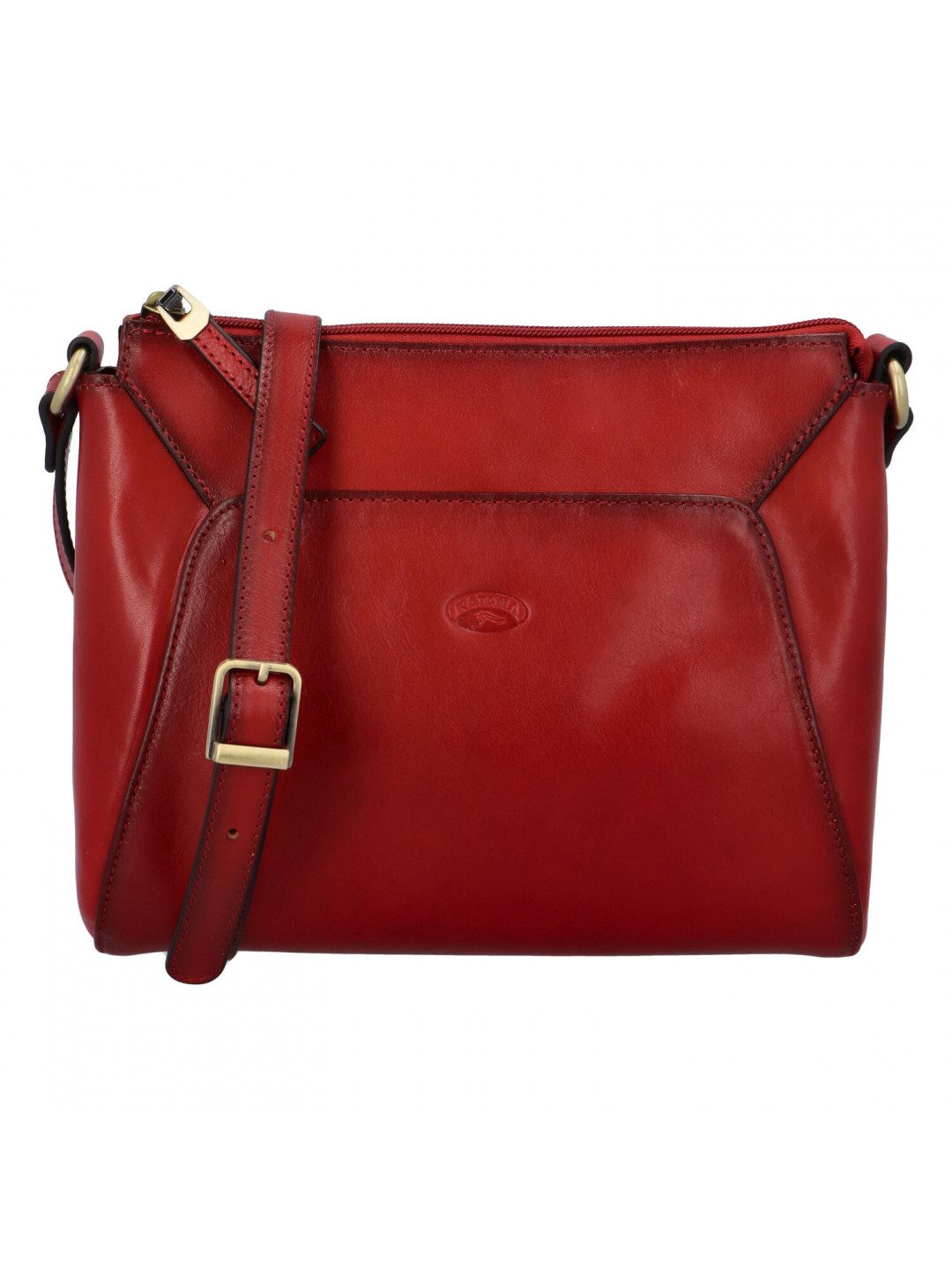 Luxusní dámská kožená kabelka Katana elegant červená