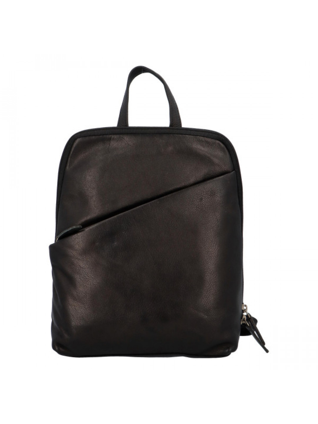 Praktický dámský kožený batoh Indila černý