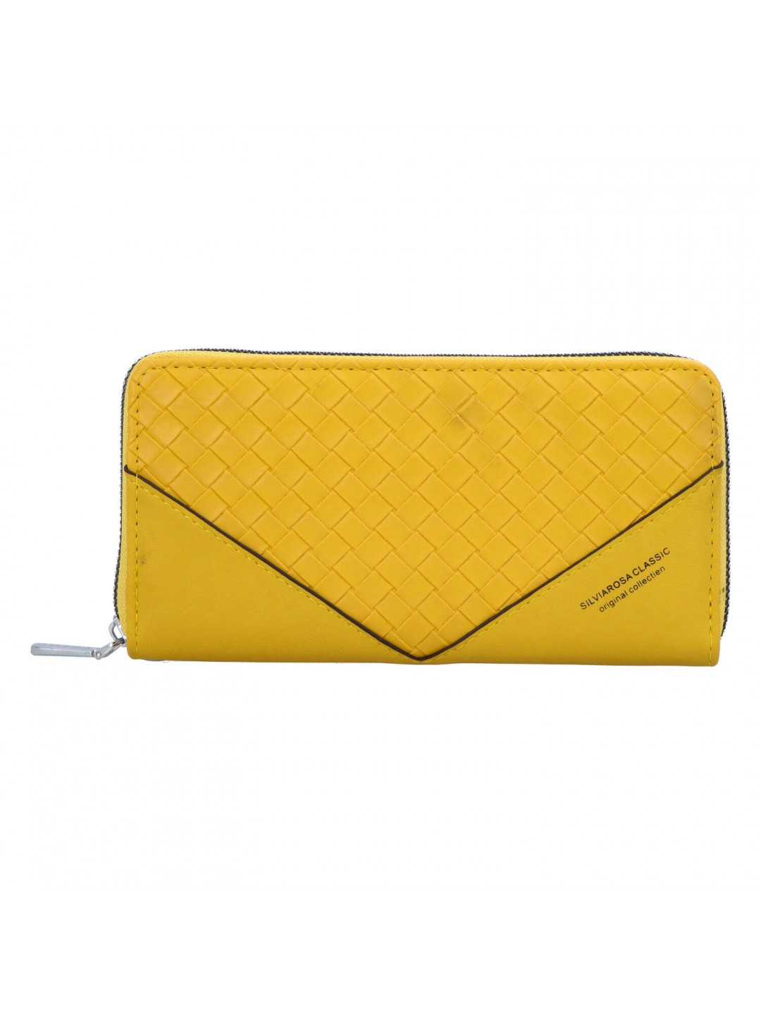 Zajímavá dámská pouzdrová koženková peněženka Chvíle žlutá