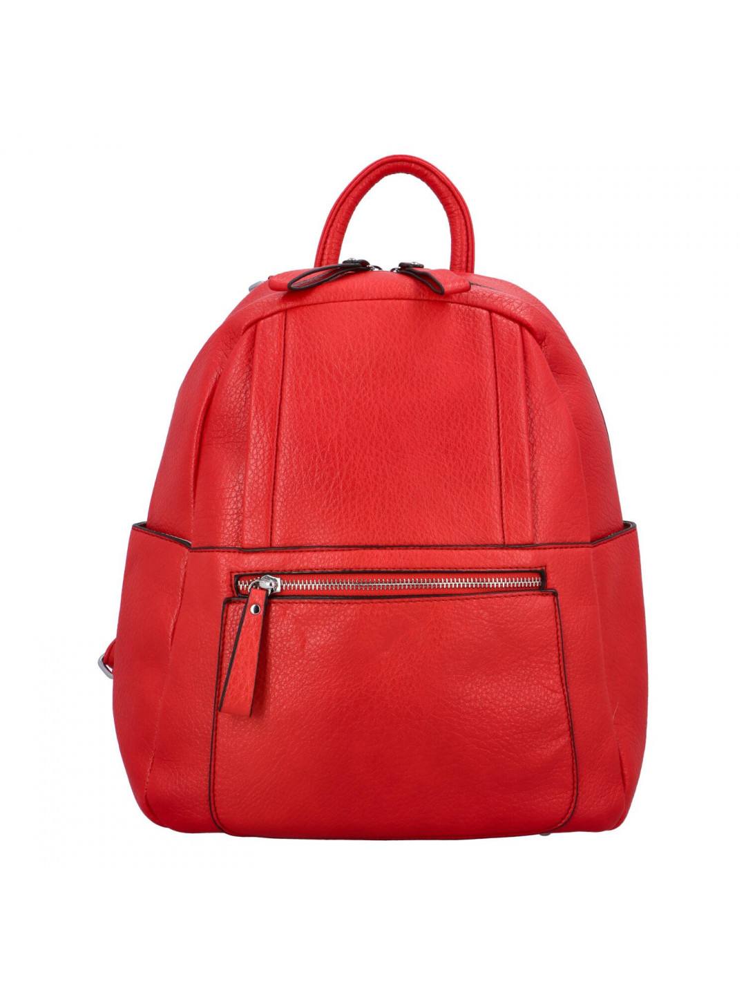 Příjemný dámský koženkový batůžek kabelka Amurath červená