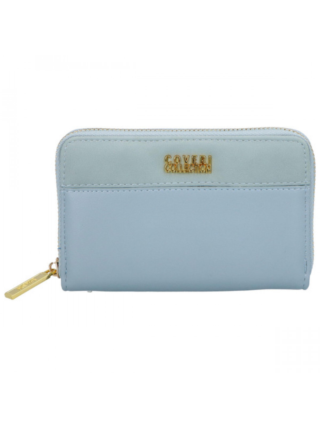 Menší dámská pouzdrová koženková peněženka Silvia modrá