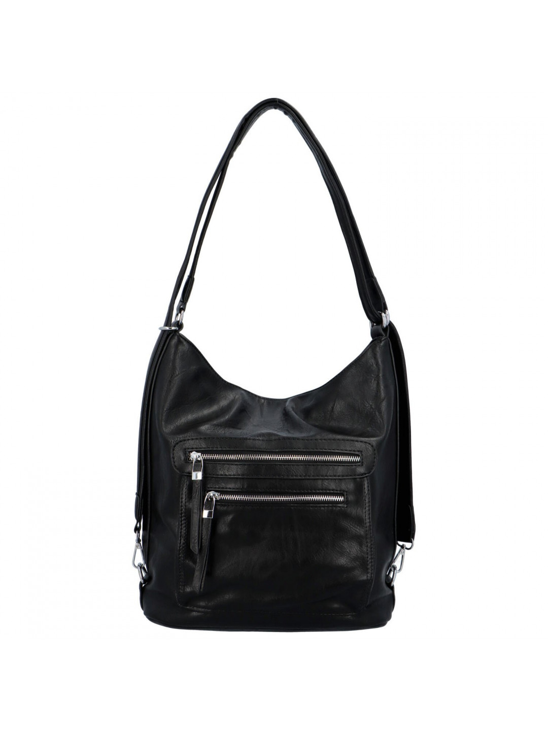 Dámská praktická koženková kabelka batoh Milie černá NEW