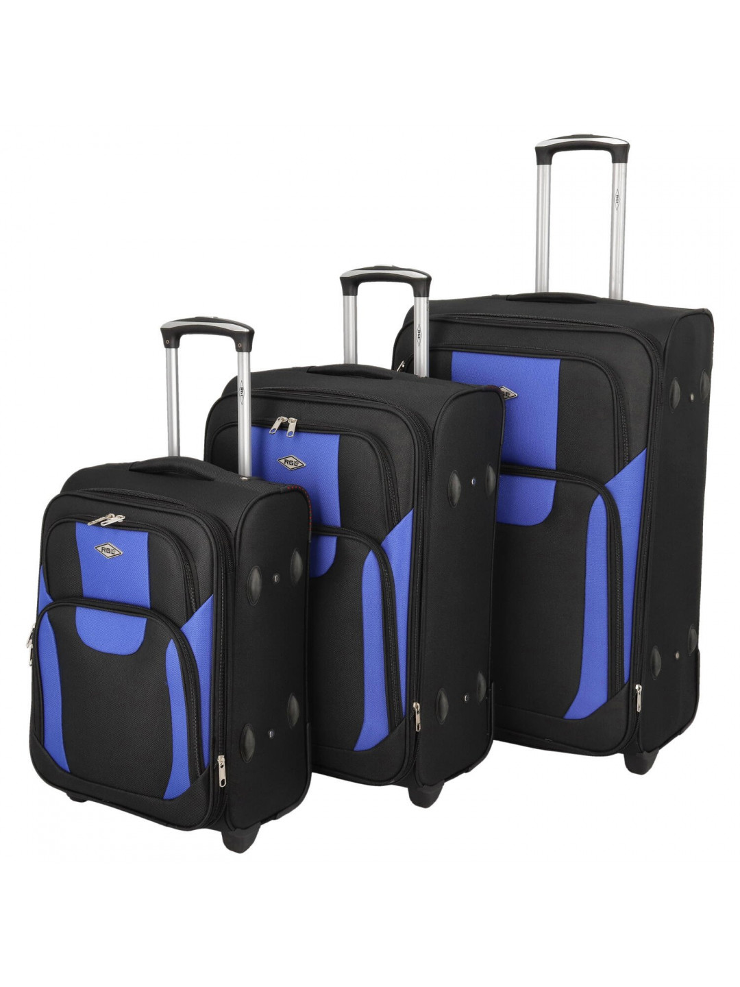 Cestovní kufr Asie SADA černá-modrá