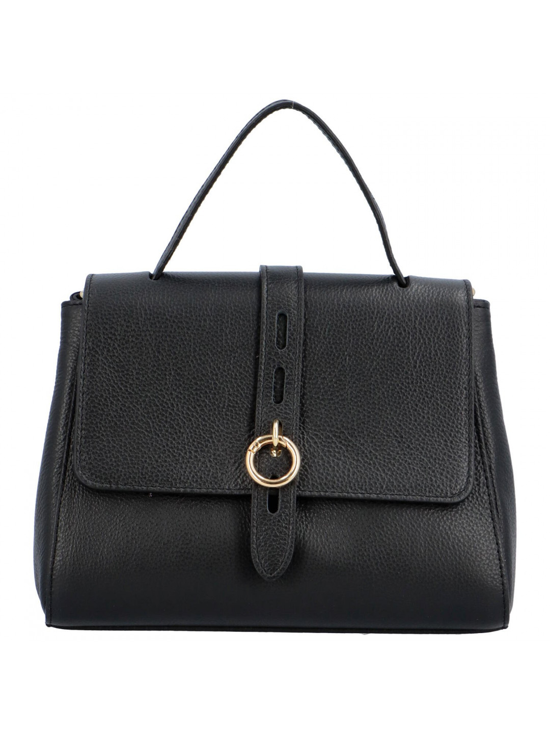 Luxusní dámská kožená kufříková kabelka do ruky Ella černá