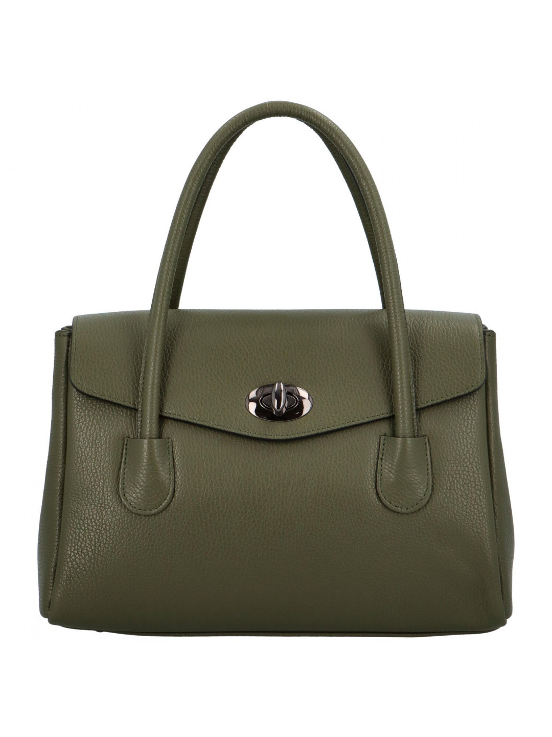 Kufříková dámská kožená kabelka do ruky Arlingto tmavě zelená
