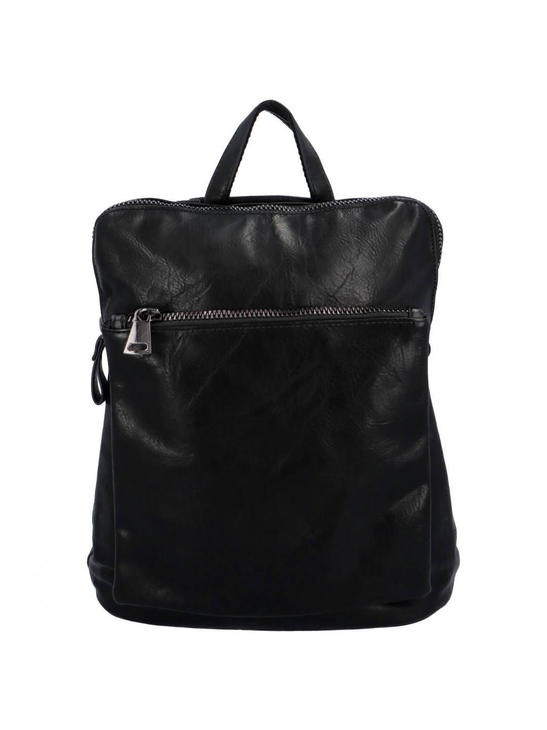 Praktický dámský koženkový kabelko batůžek Reyes černá