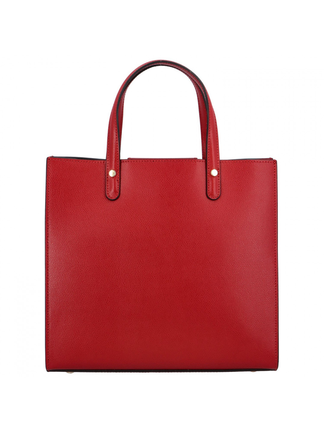 Luxusní dámská kožená kabelka do ruky Amada červená