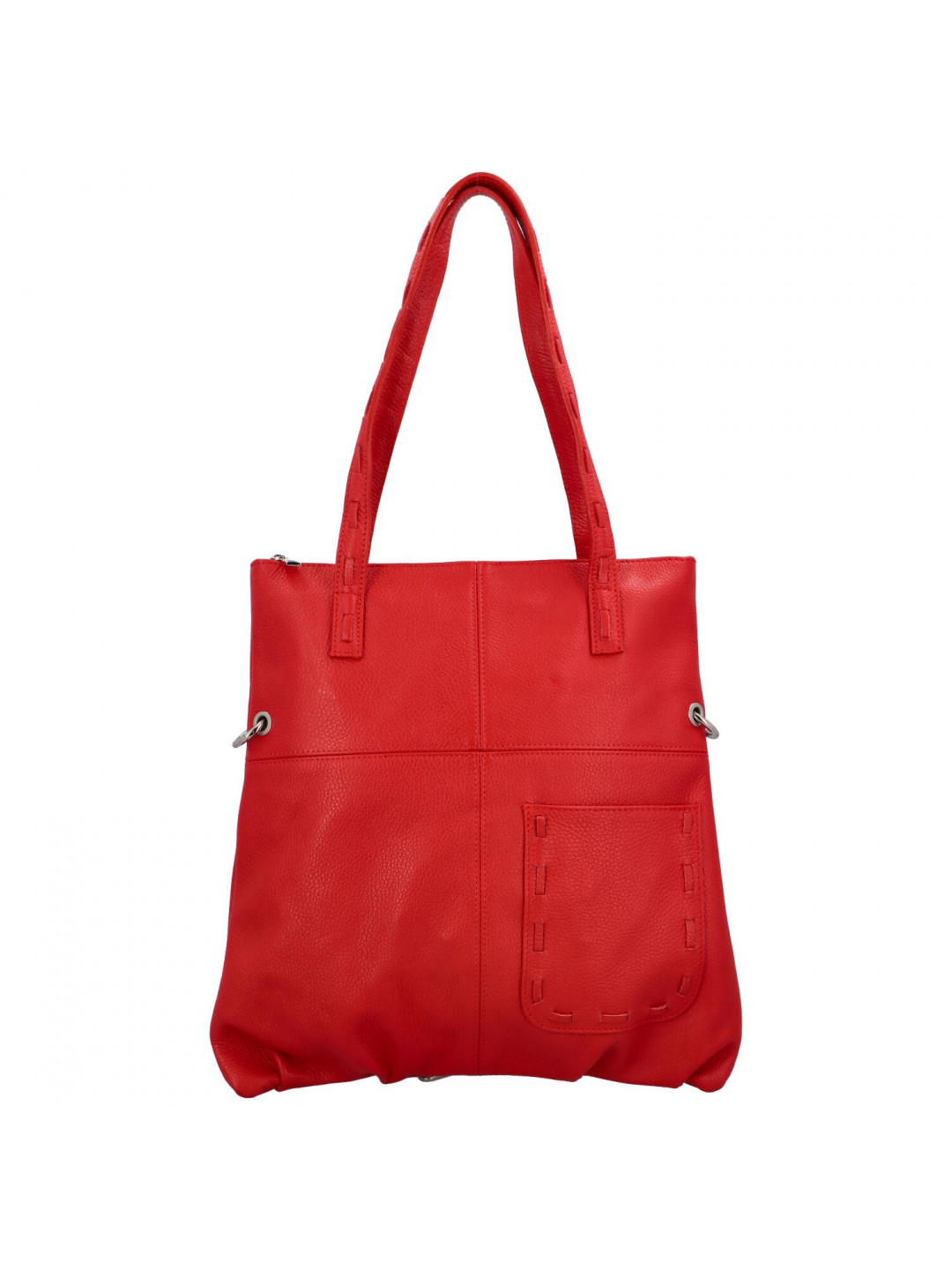 Osobitá dámská kožená kabelka přes rameno Liv červená