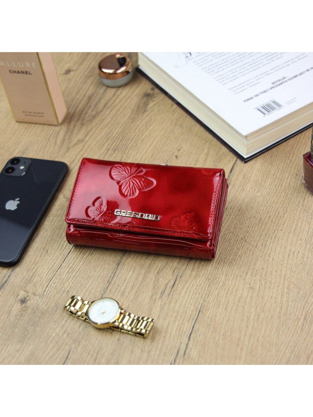 Stylová dámská kožená peněženka Sipl červená