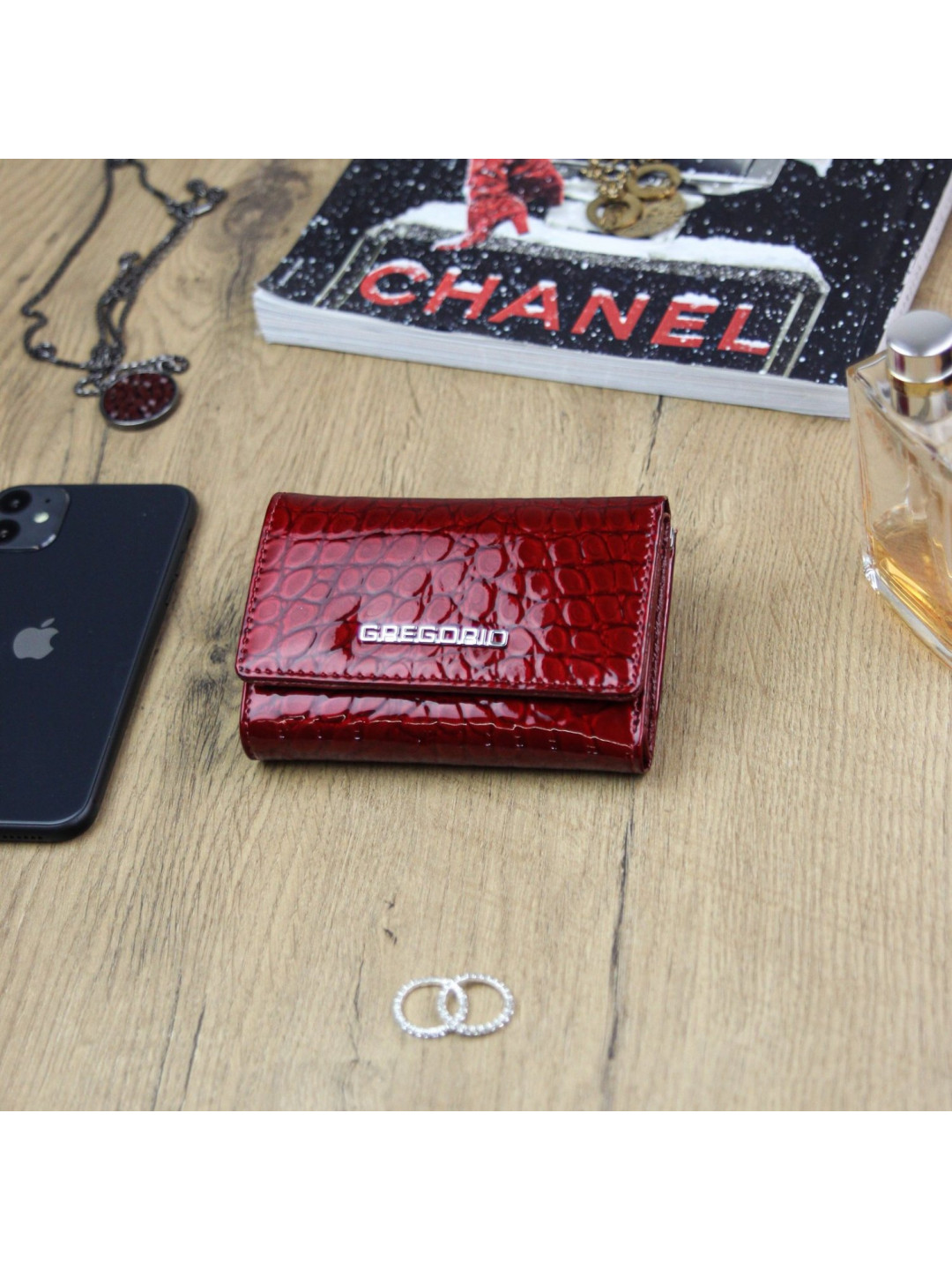 Extravagantní dámská kožená peněženka Retok červená