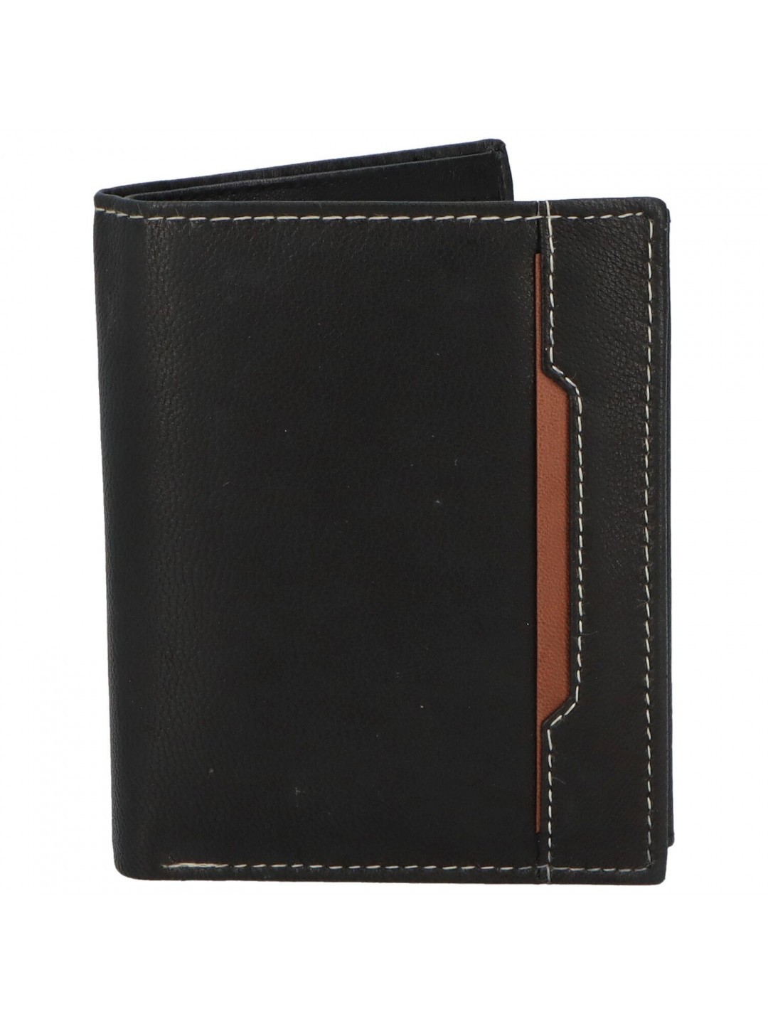 Trendová pánská kožená peněženka Mluko černá – hnědá