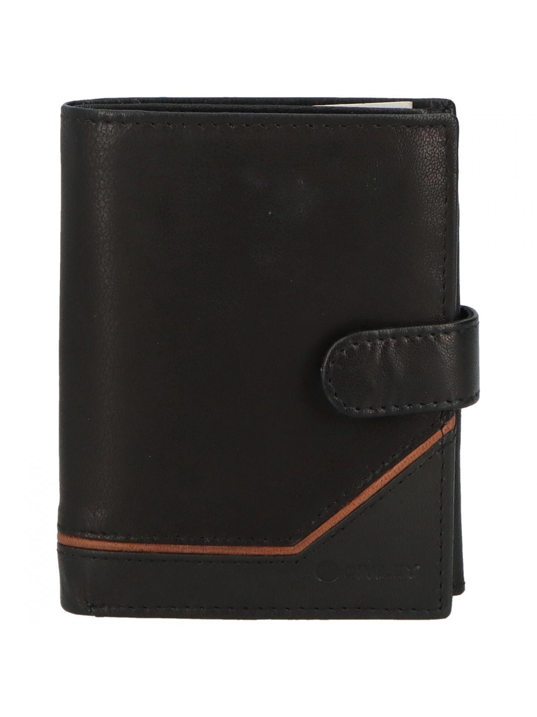 Trendová pánská kožená peněženka Figo černá – hnědá