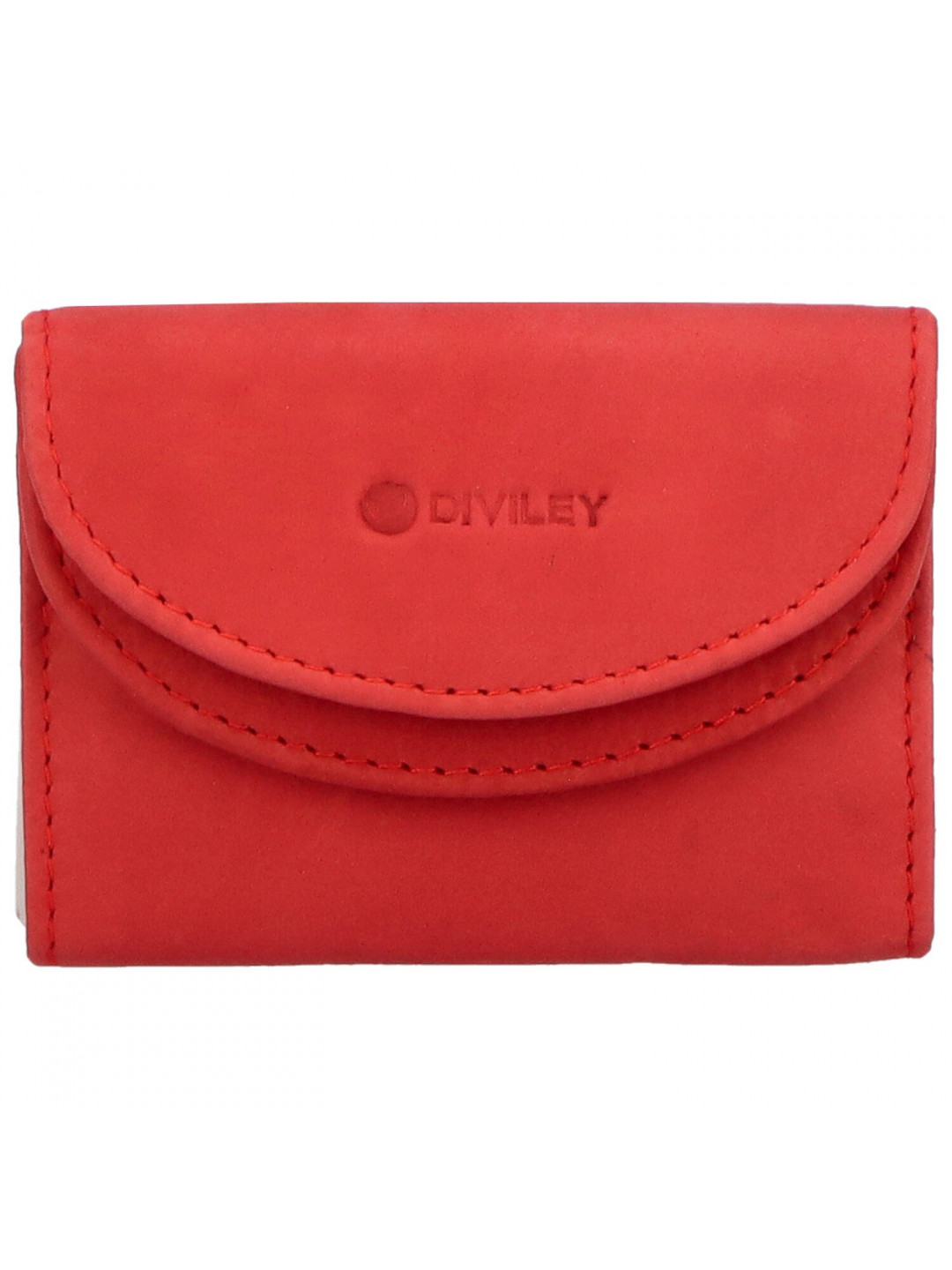 Stylová dámská menší kožená peněženka Flopo červená