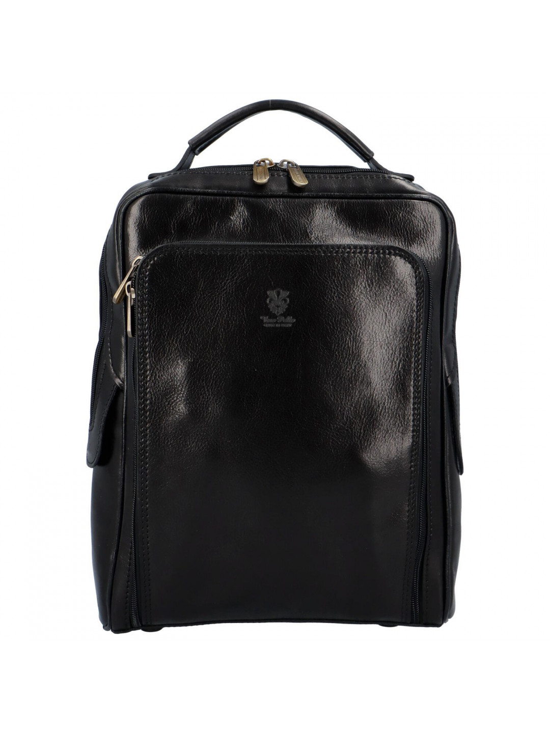 Luxusní dámský kožený batoh Sára černá