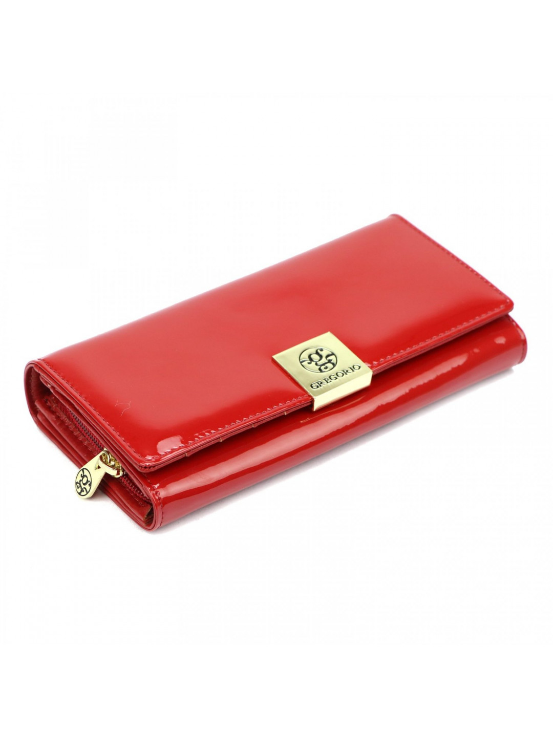 Osobitá dámská dlouhá kožená peněženka Elvíra červená