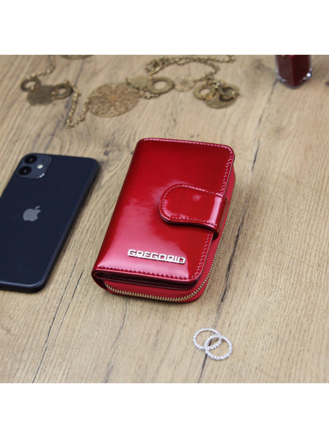 Elegantní dámská kožená peněženka Todle červená