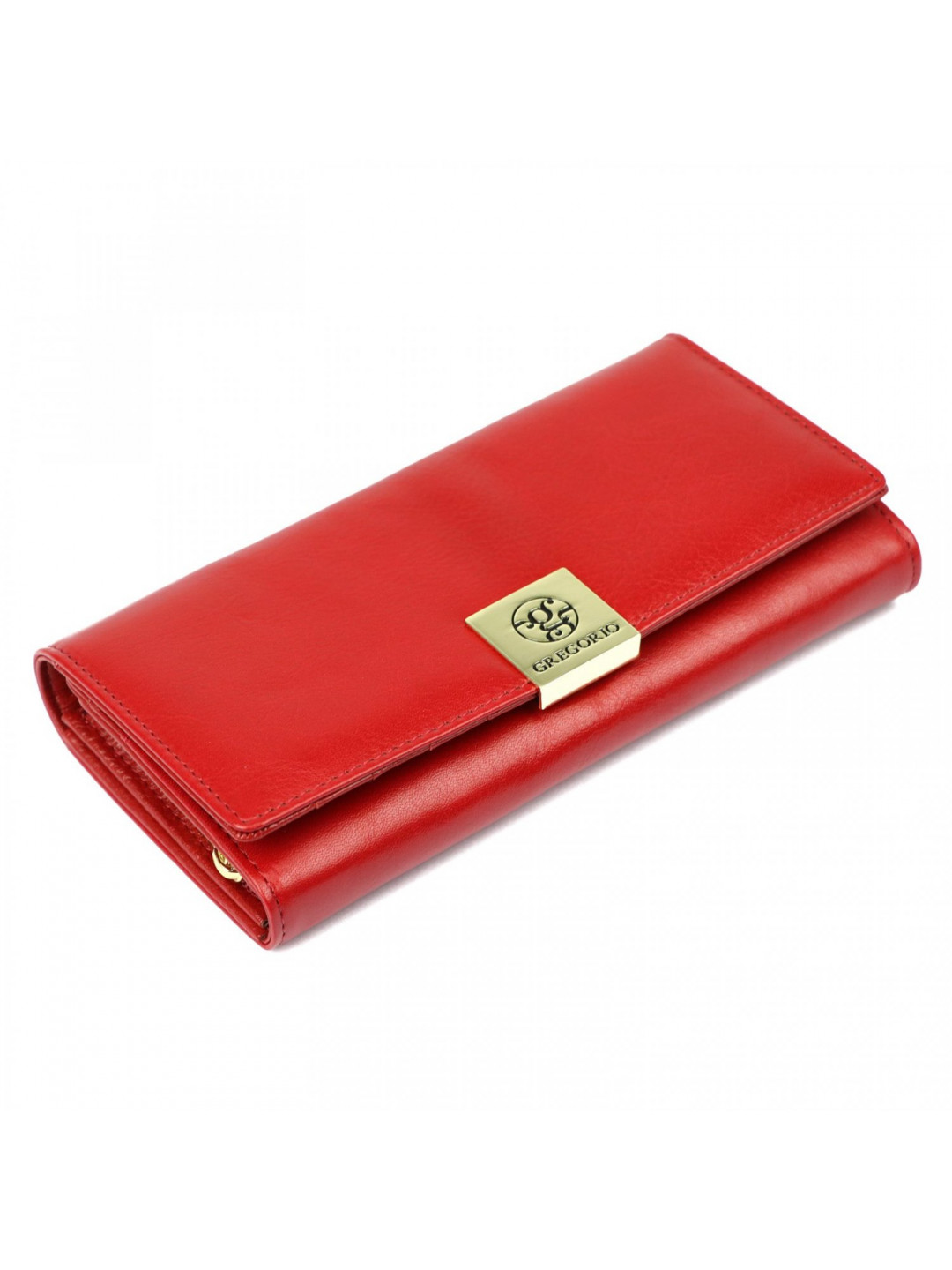 Luxusní dámská kožená peněženka Leonardo červená