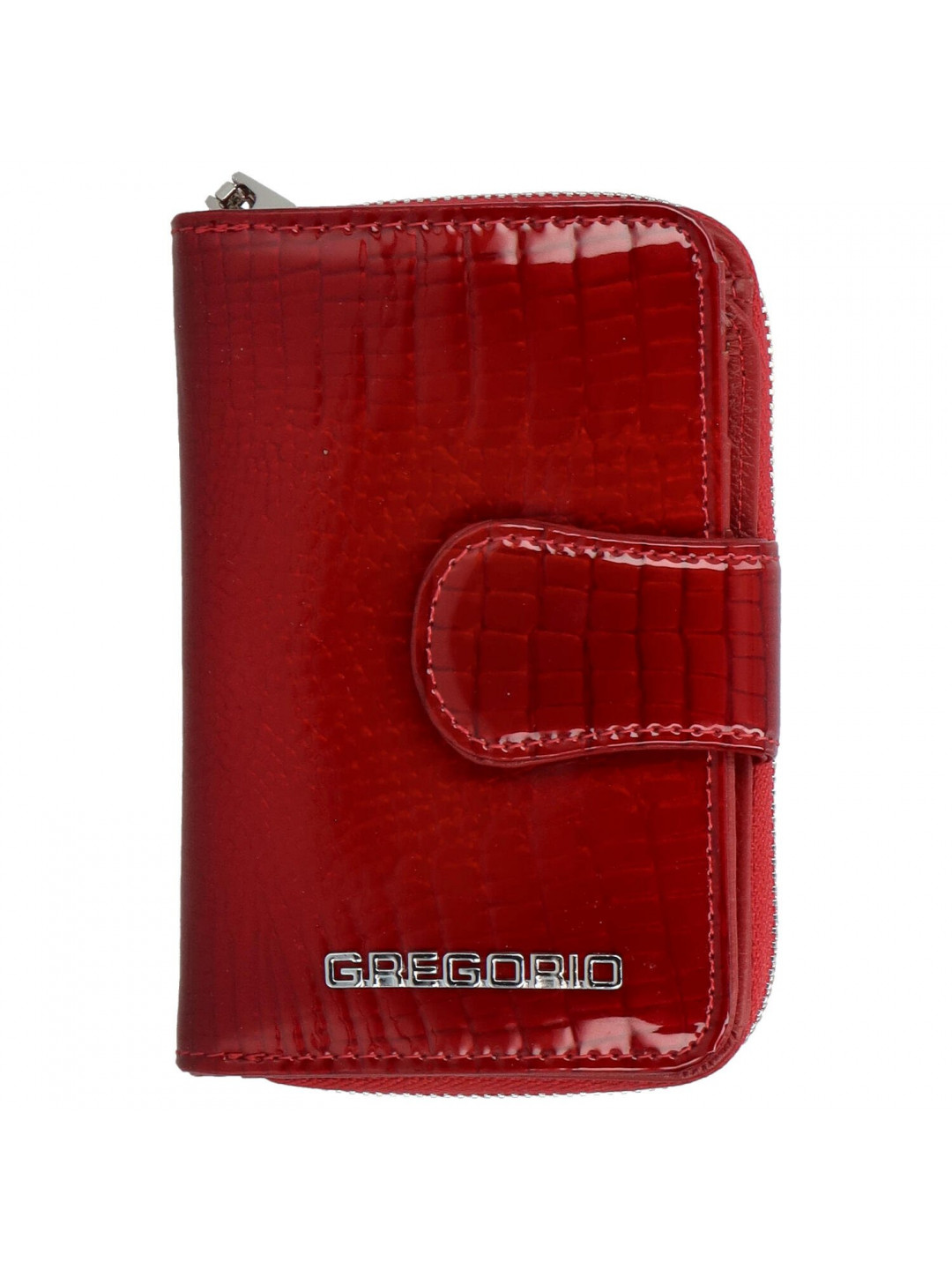 Dámská lakovaná kožená peněženka Fia červená