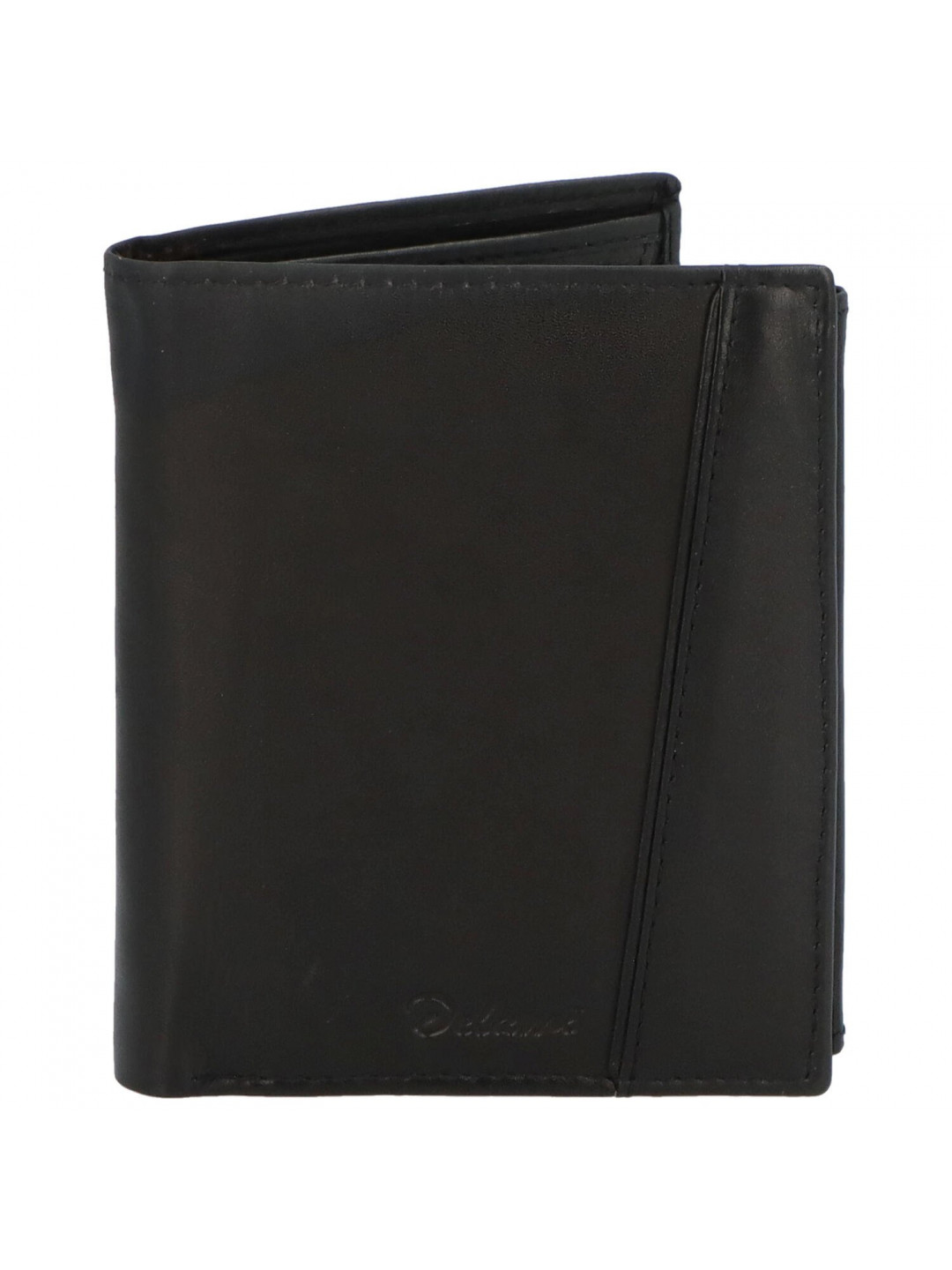 Pánská kožená peněženka s výrazným prošíváním Tommaso černá