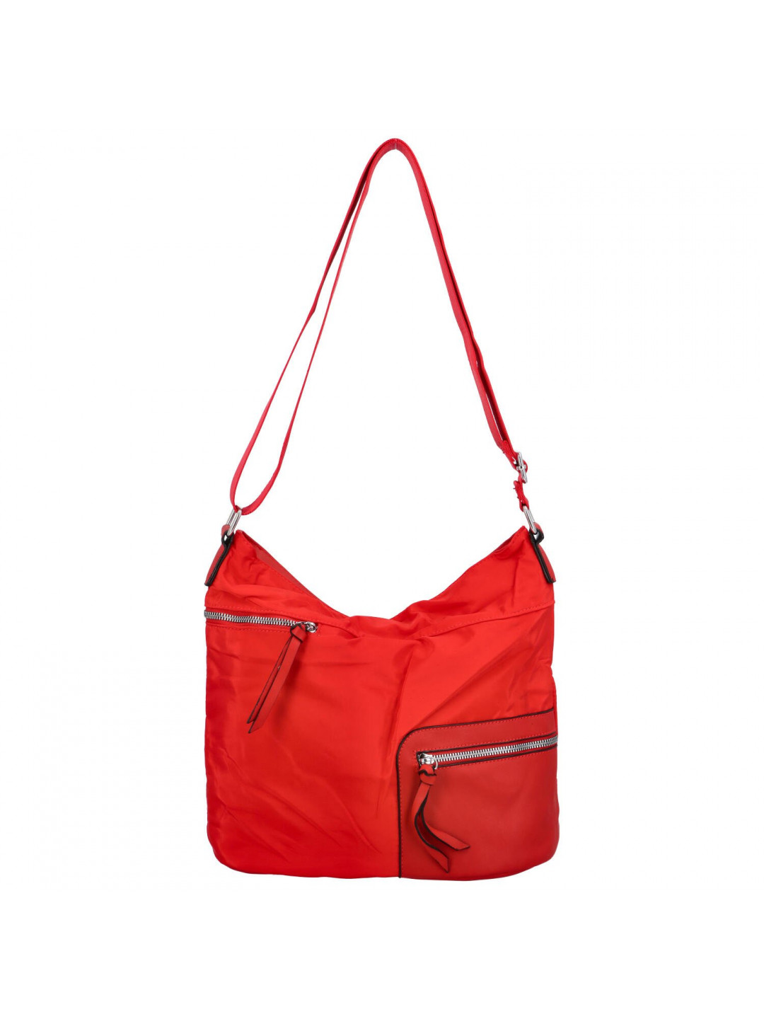 Pohodová dámská koženková kabelka Leire červená