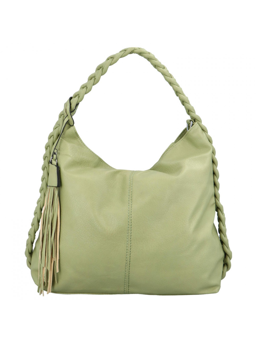 Trendová dámská koženková kabelka Aino pastelově zelená
