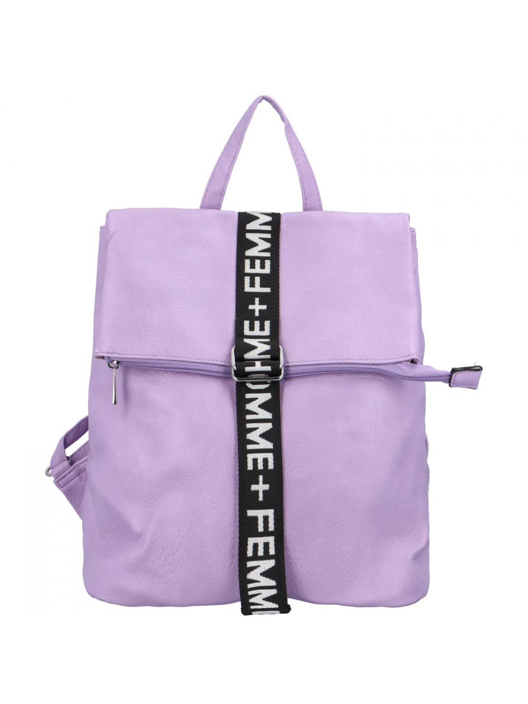 Trendový dámský koženkový batoh Pelias pastelově fialová