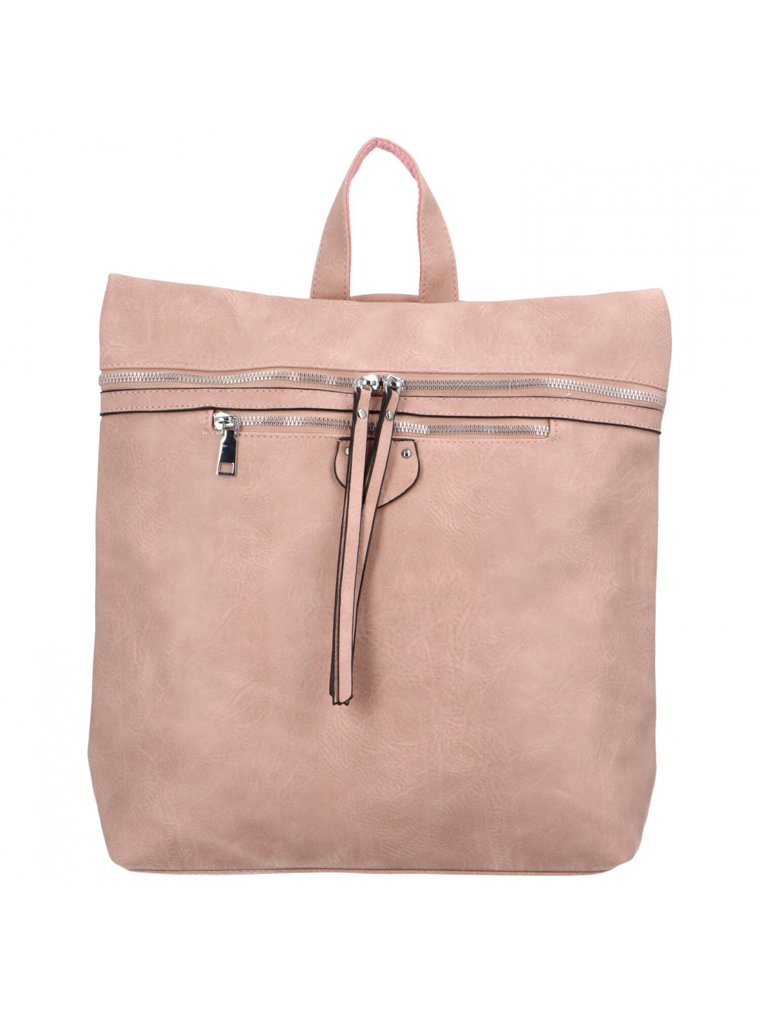Praktický dámský koženkový batoh Skadi růžová