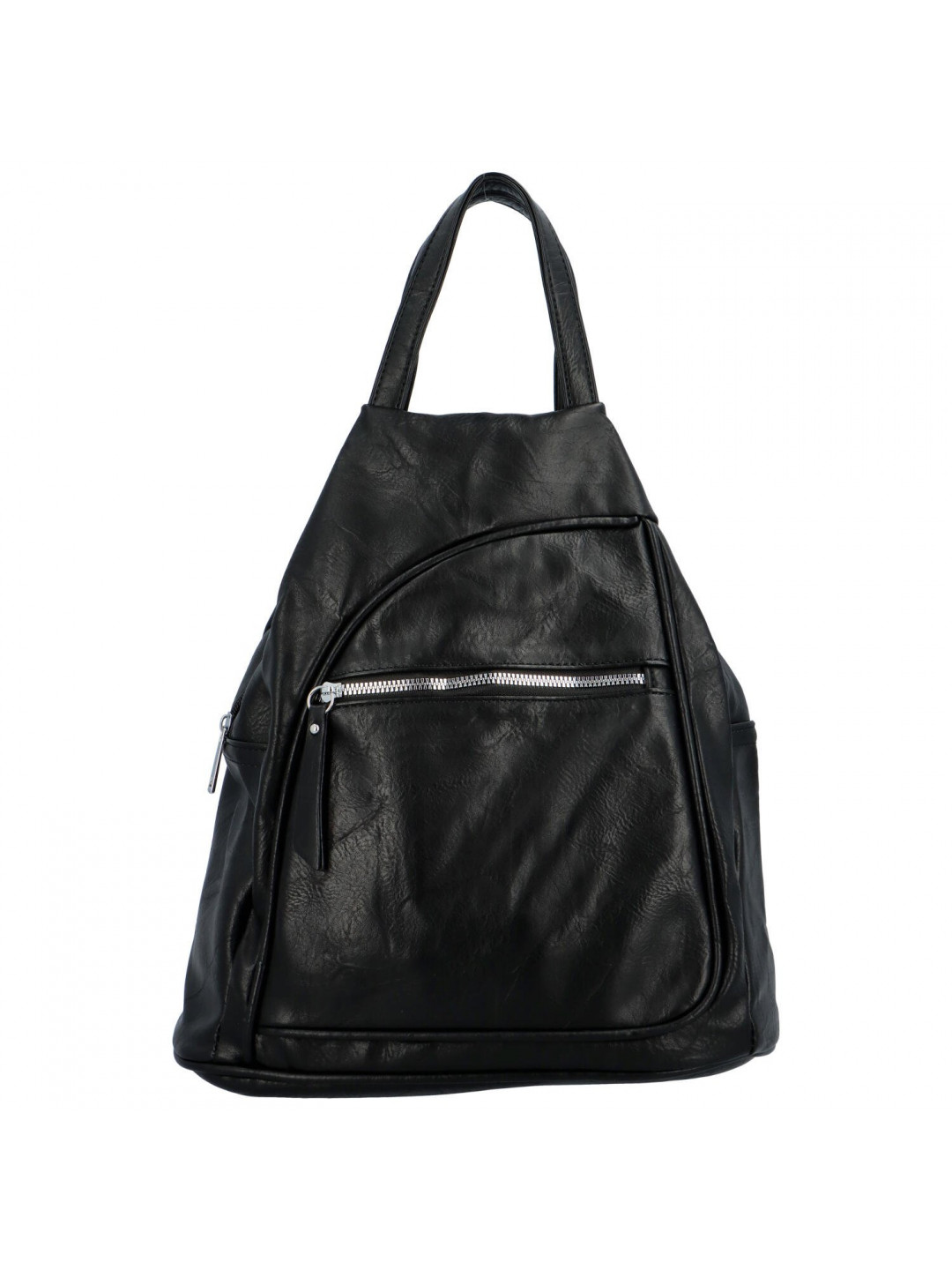 Trendový dámský koženkový batůžek Taran černá