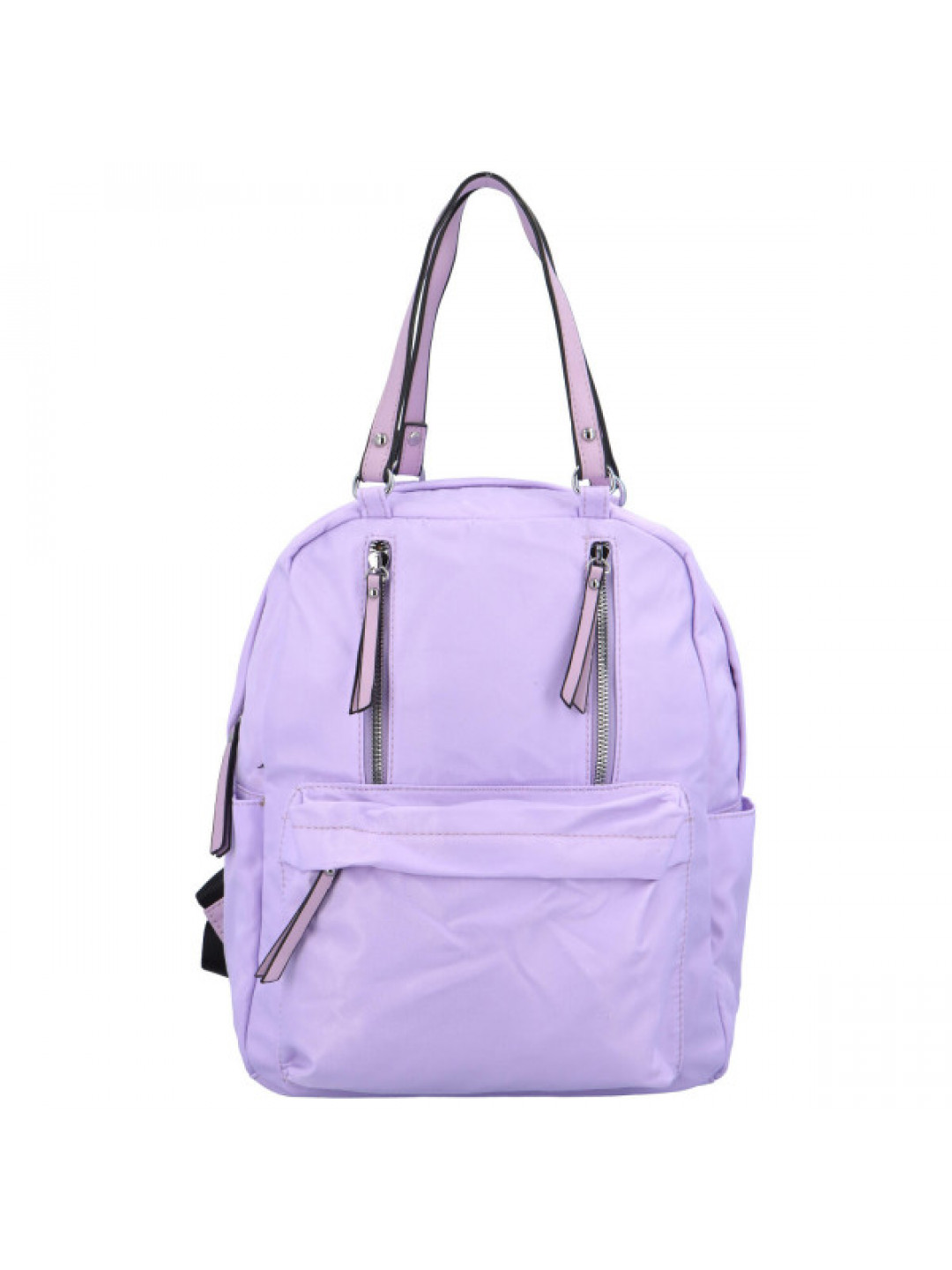 Moderní dámský látkový kabelko batoh Anita světle fialová