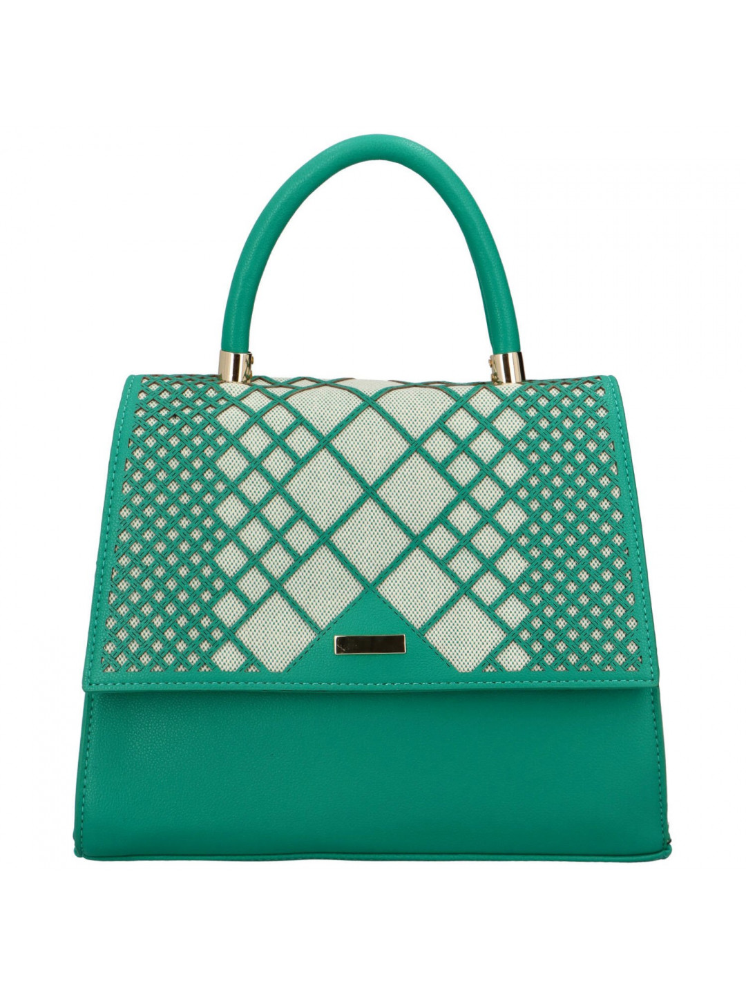 Elegantní dámská koženková kabelka do ruky Runa zelená