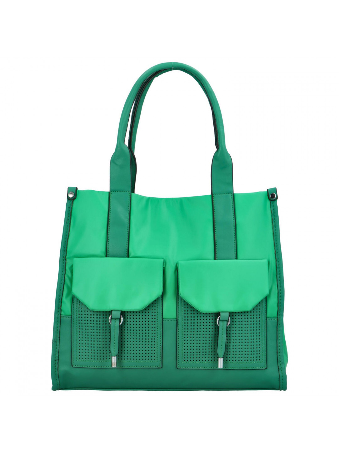 Výrazná dámská koženková kabelka Dona zelená