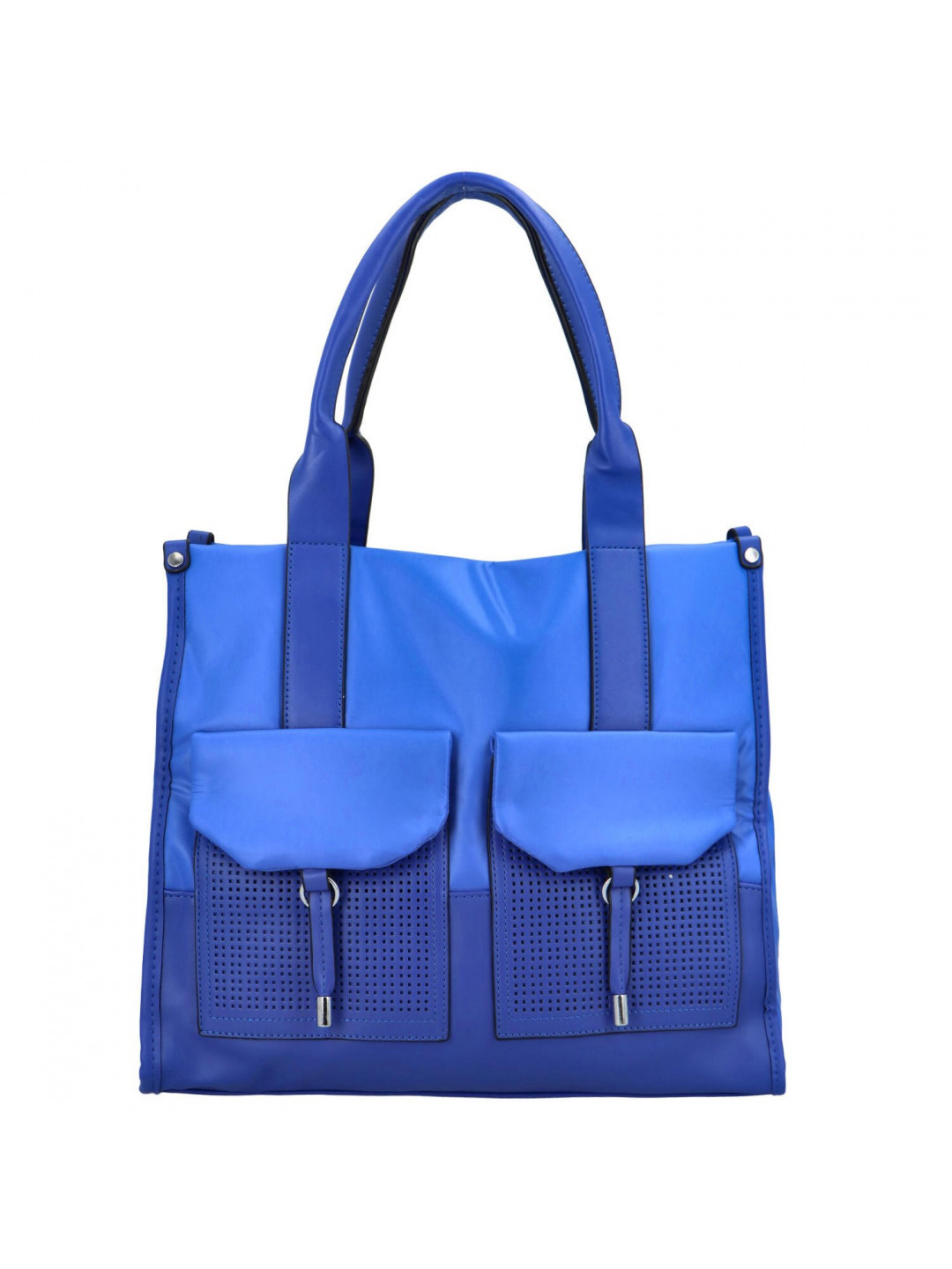 Výrazná dámská koženková kabelka Dona modrá