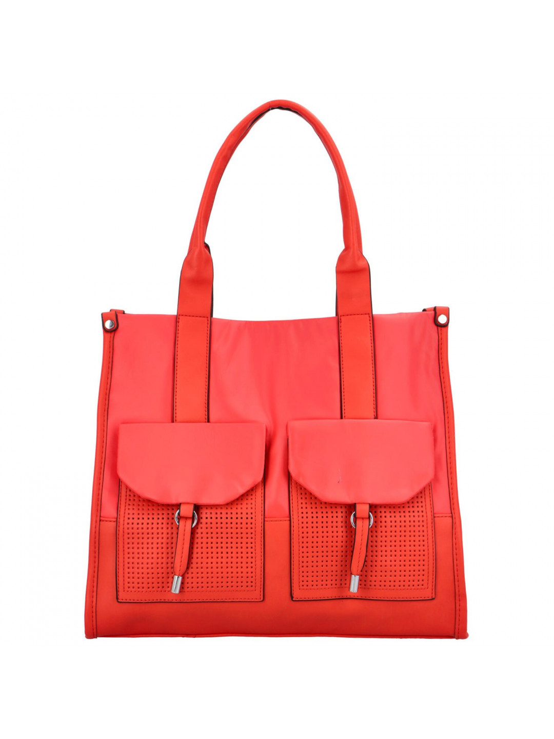 Výrazná dámská koženková kabelka Dona červená