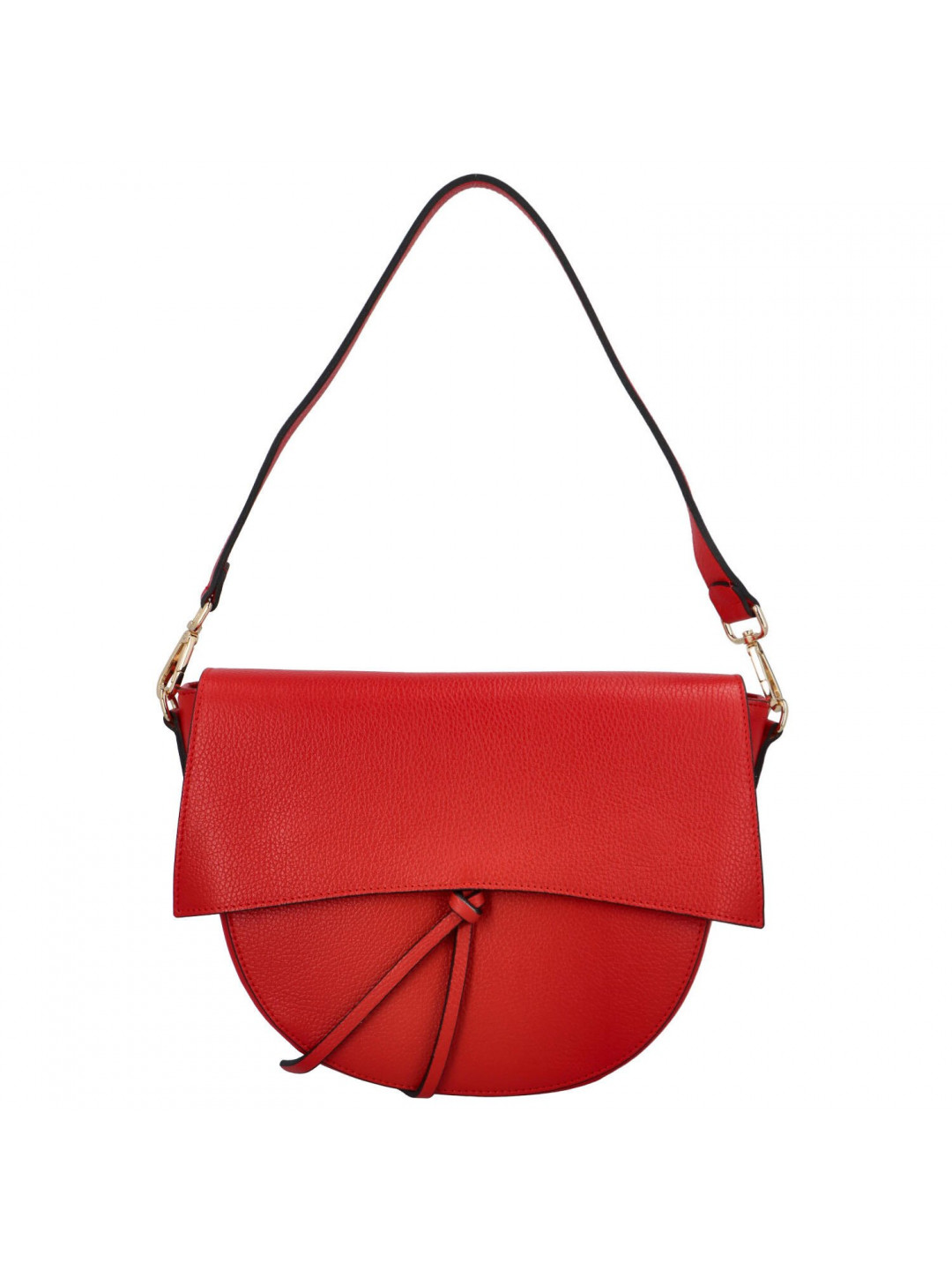 Dámská luxusní kožená malá kabelka Chiara červená