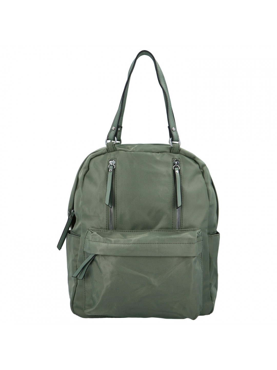 Moderní dámský látkový kabelko batoh Anita zelená