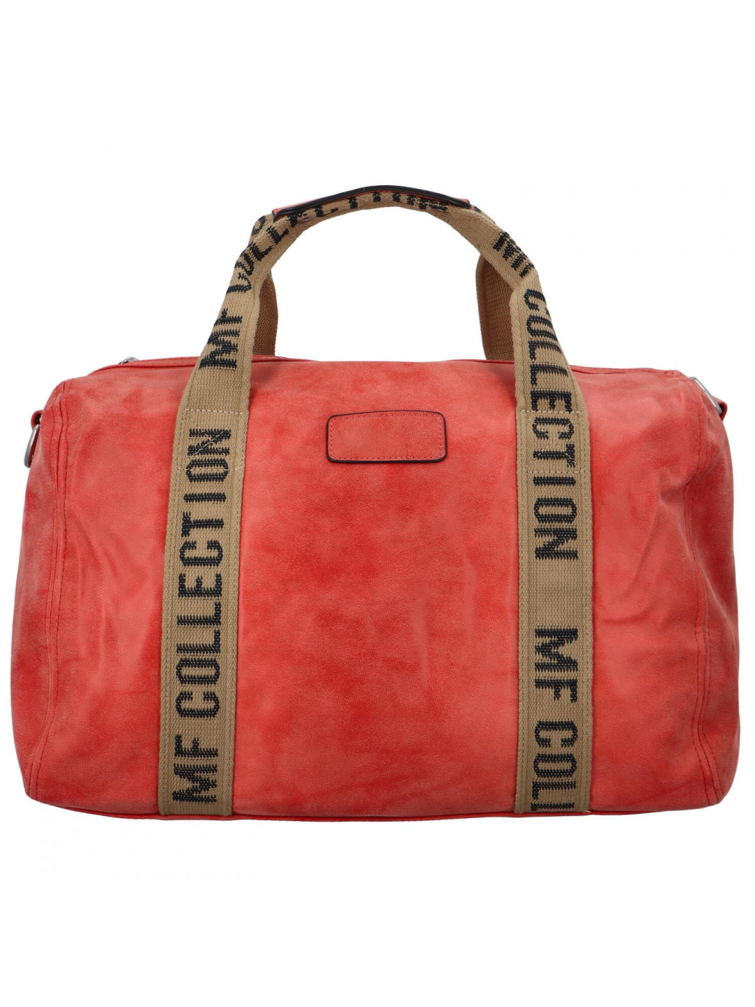 Cestovní dámská koženková kabelka Gita červená