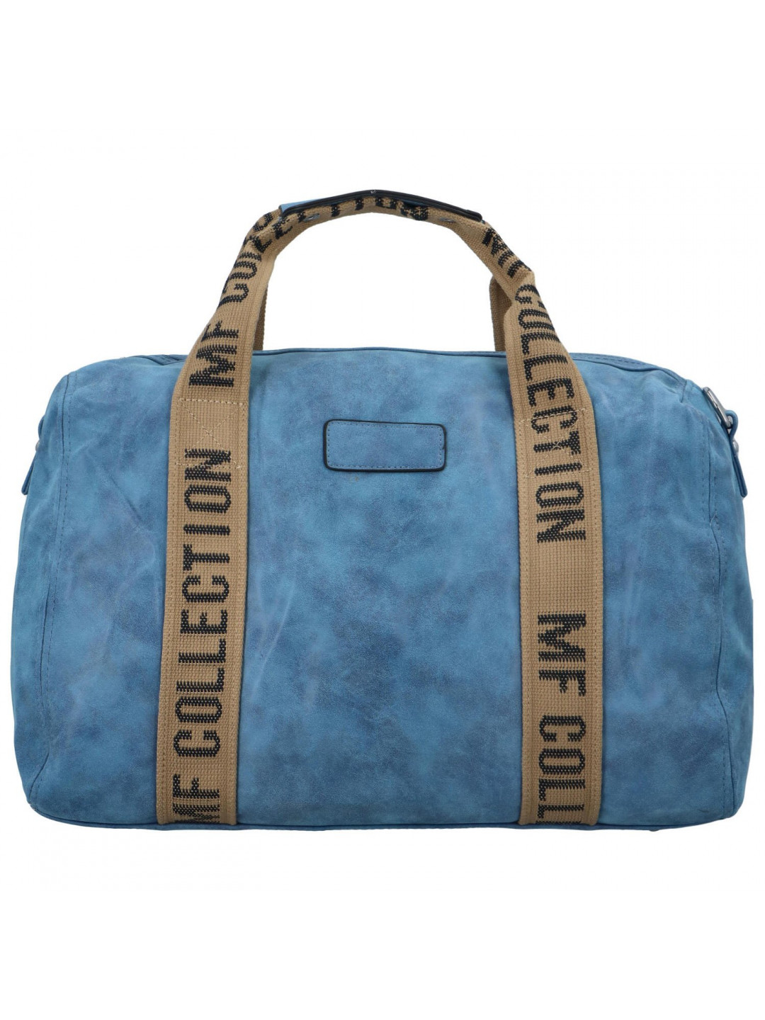 Cestovní dámská koženková kabelka Gita světle modrá
