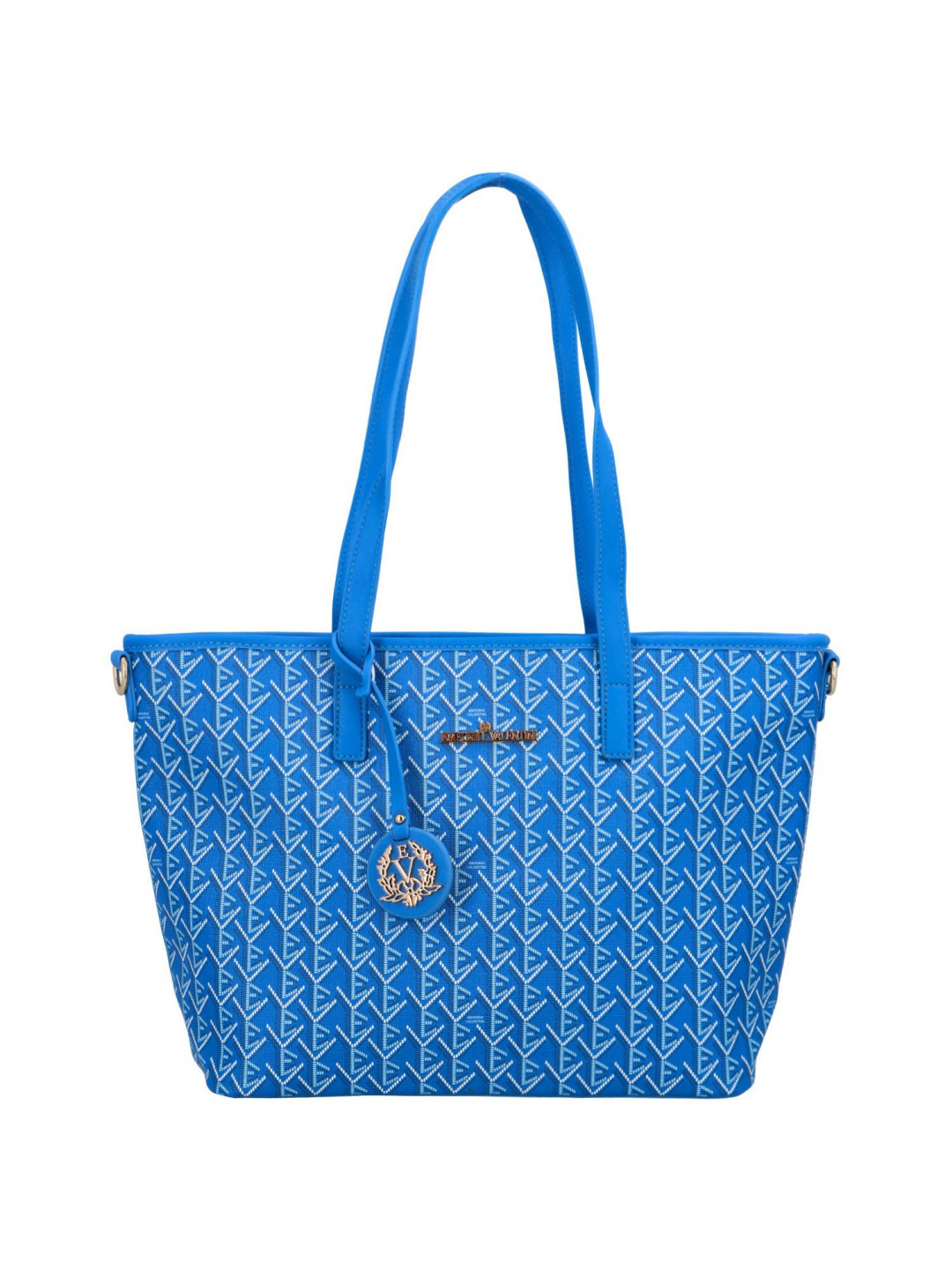 Výrazná dámská koženková kabelka přes rameno Poly modrá