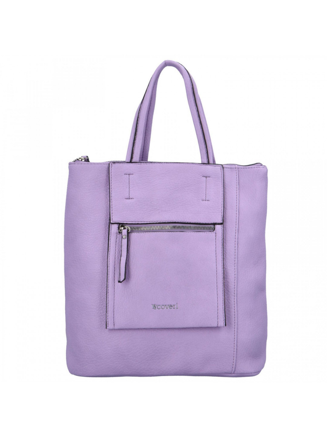 Stylový dámský koženkový batoh Enola fialová