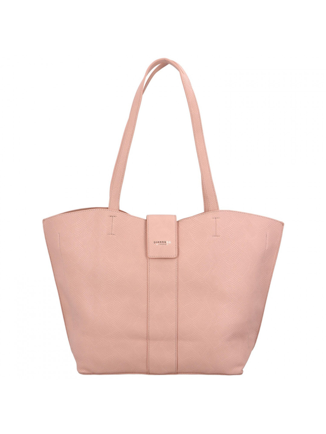 Velká a stylová dámská koženková taška Odilon růžová