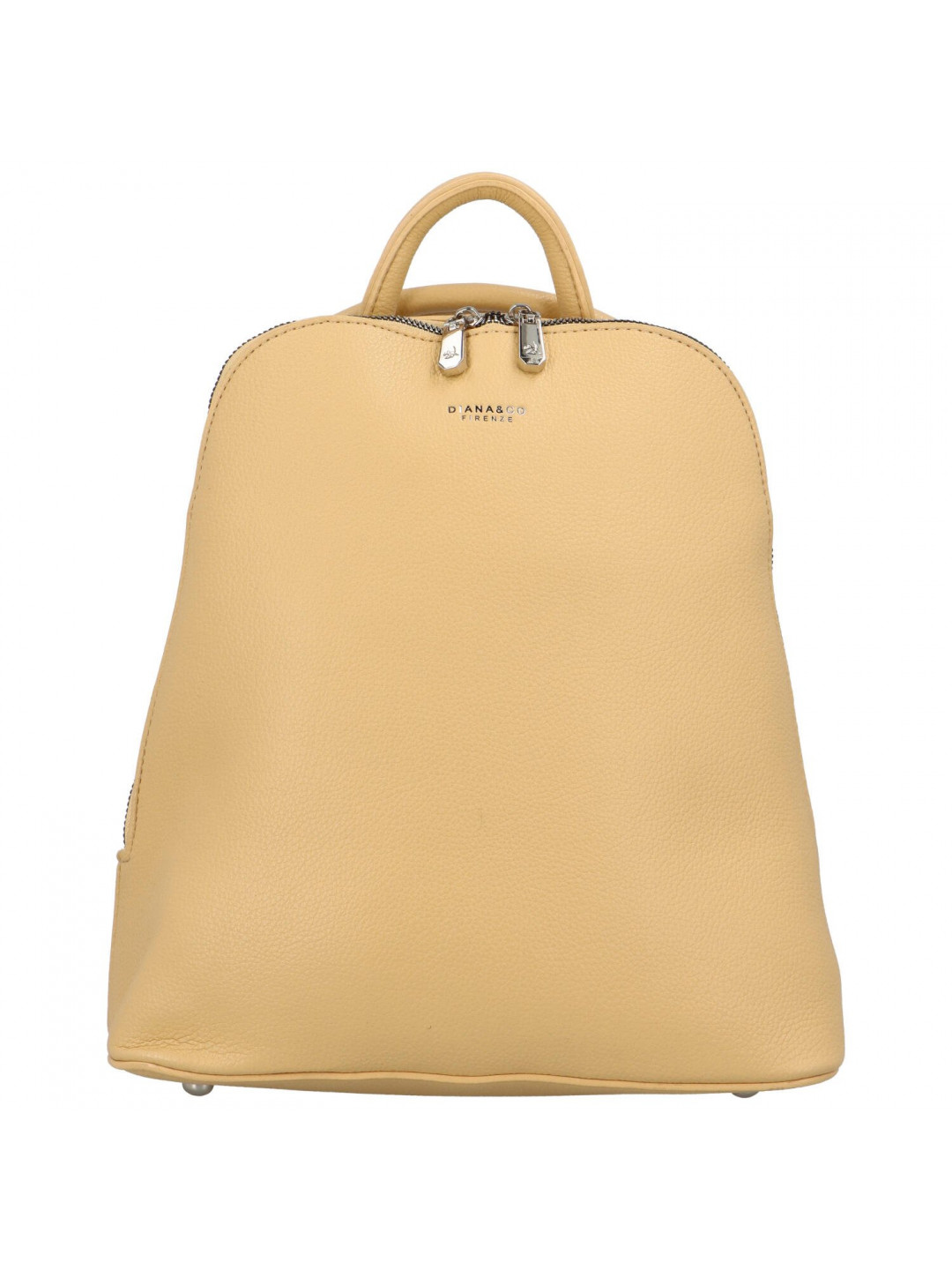 Minimalistická koženková kabelka batoh Larissa žlutá