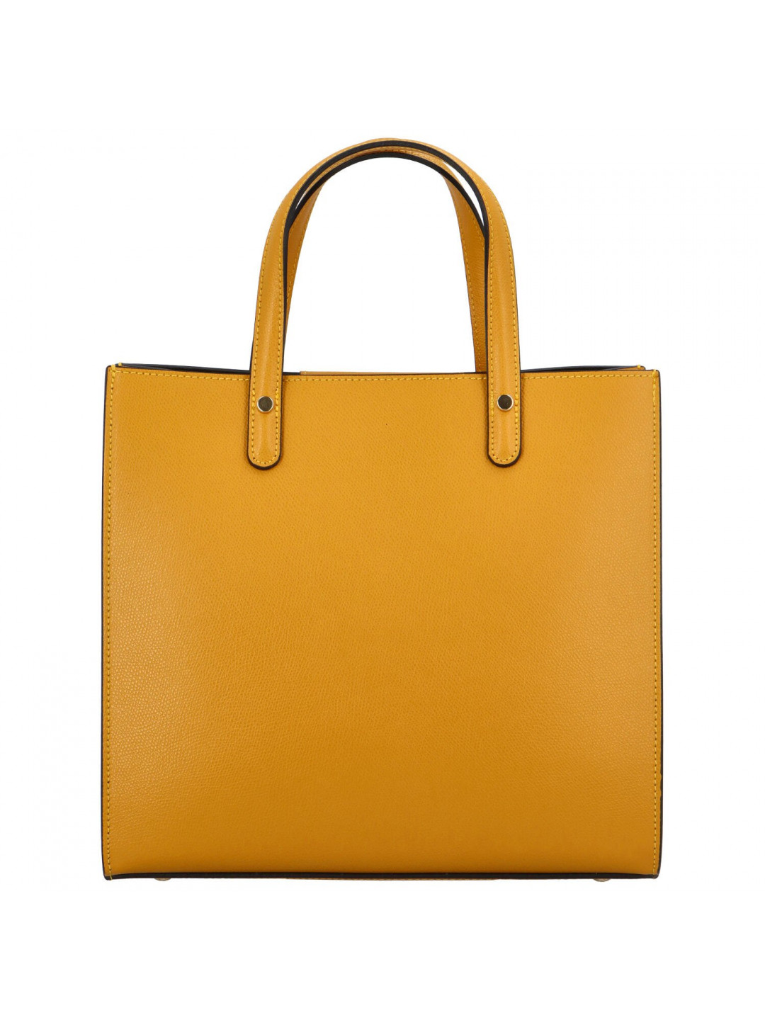Luxusní dámská kožená kabelka do ruky Amada žlutá
