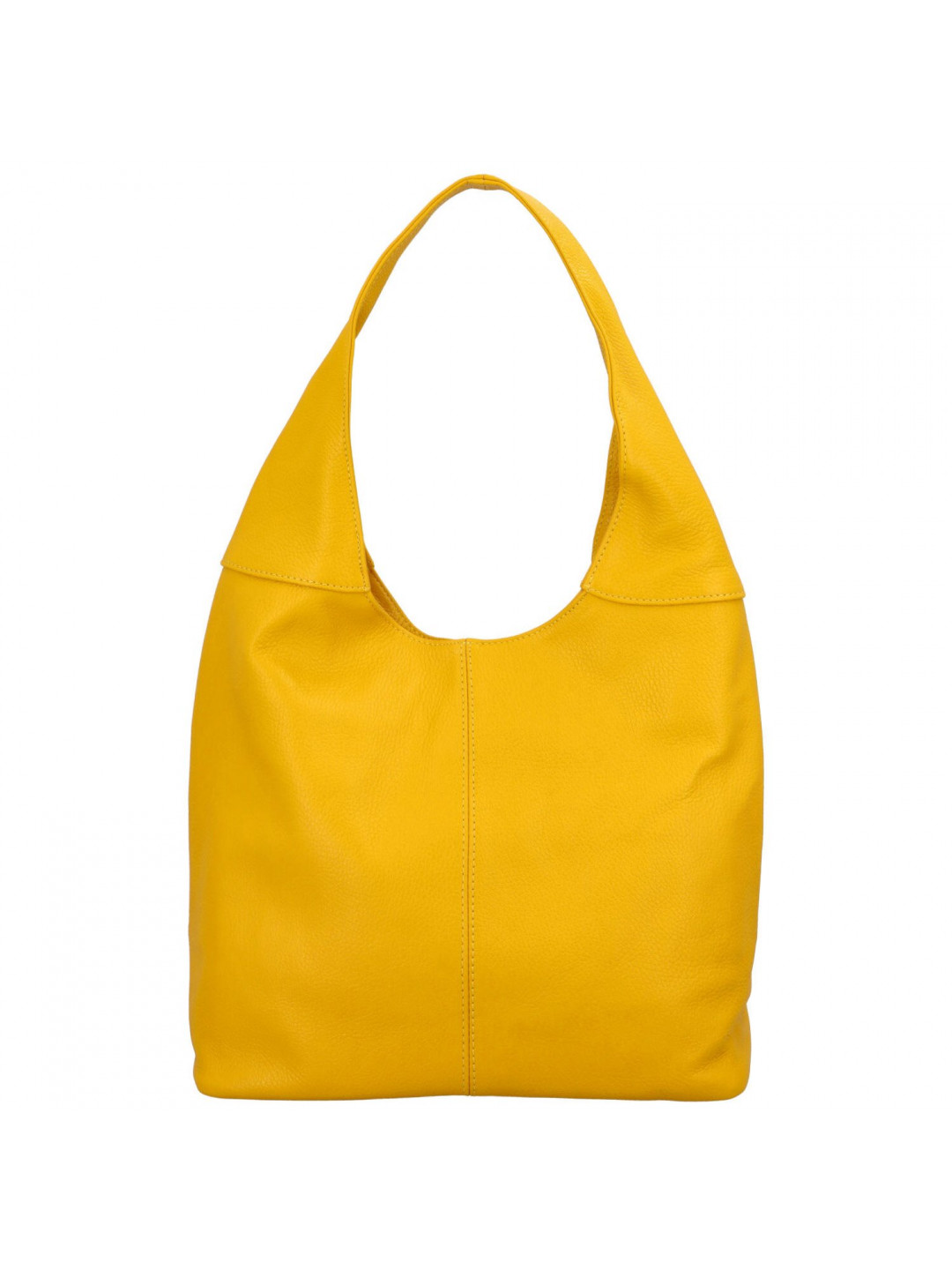 Velká dámská kožená kabelka Hayley výrazná žlutá