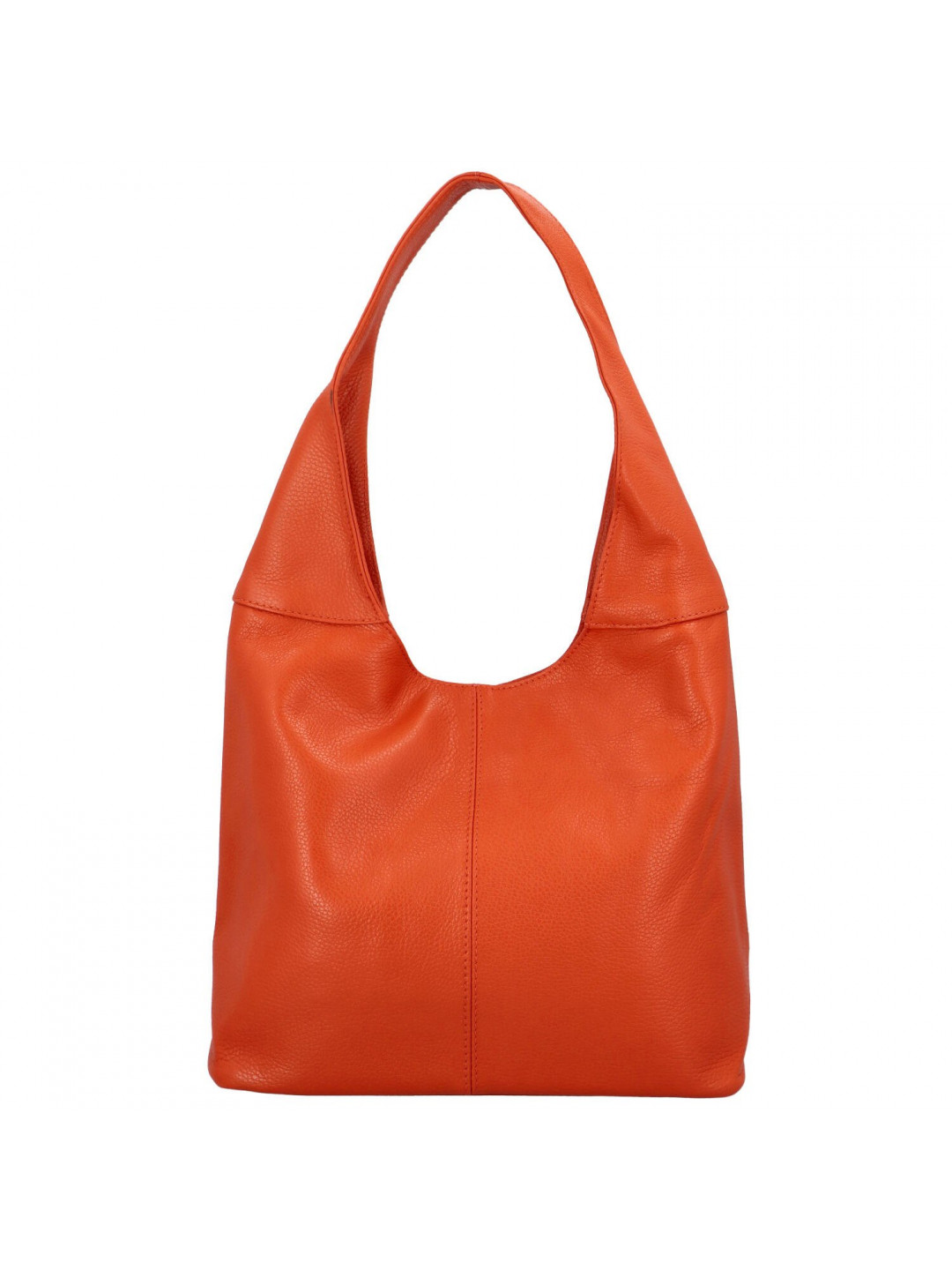 Velká dámská kožená kabelka Hayley oranžová