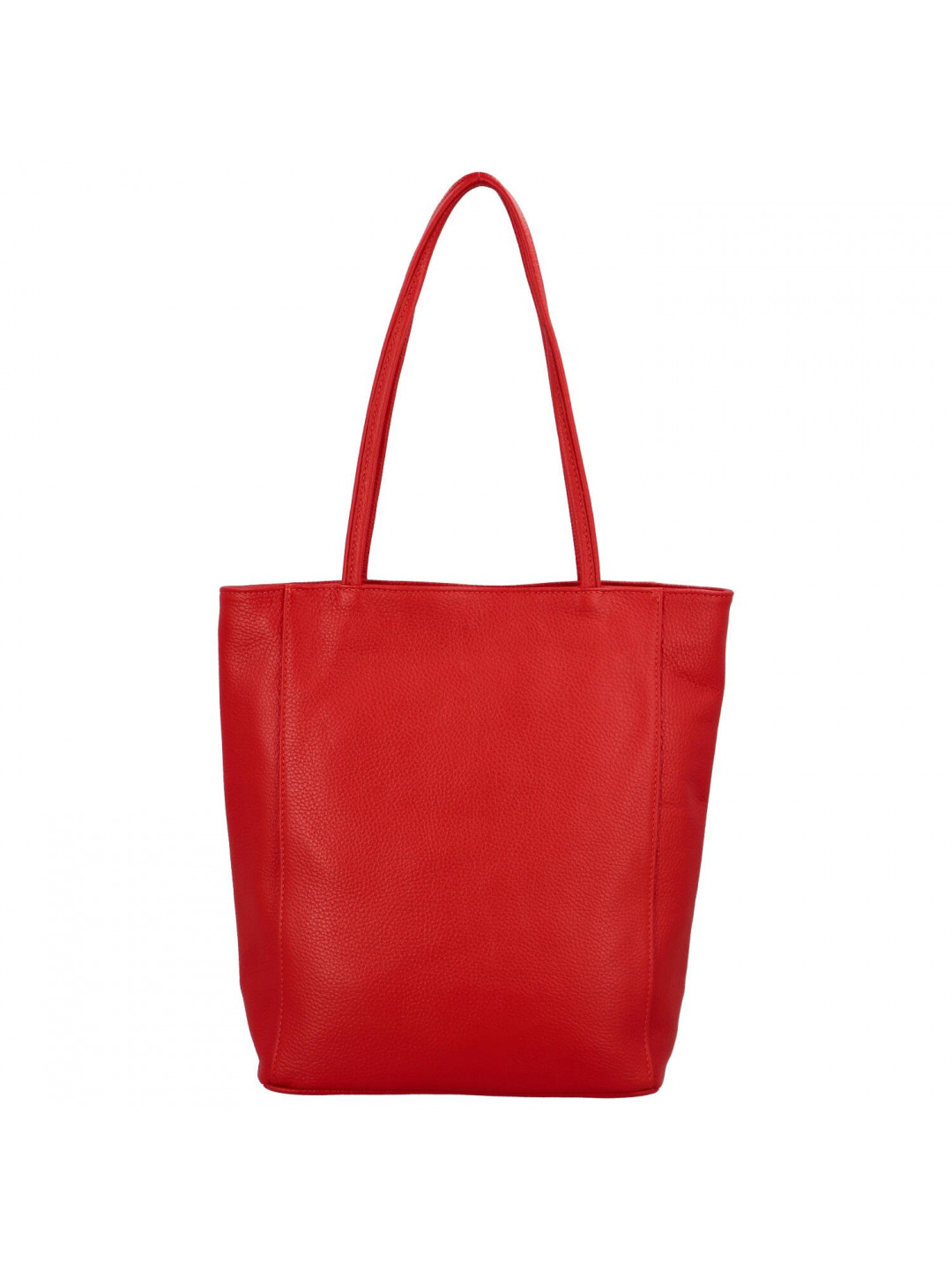 Luxusní dámská kožená kabelka Jane výrazná červená