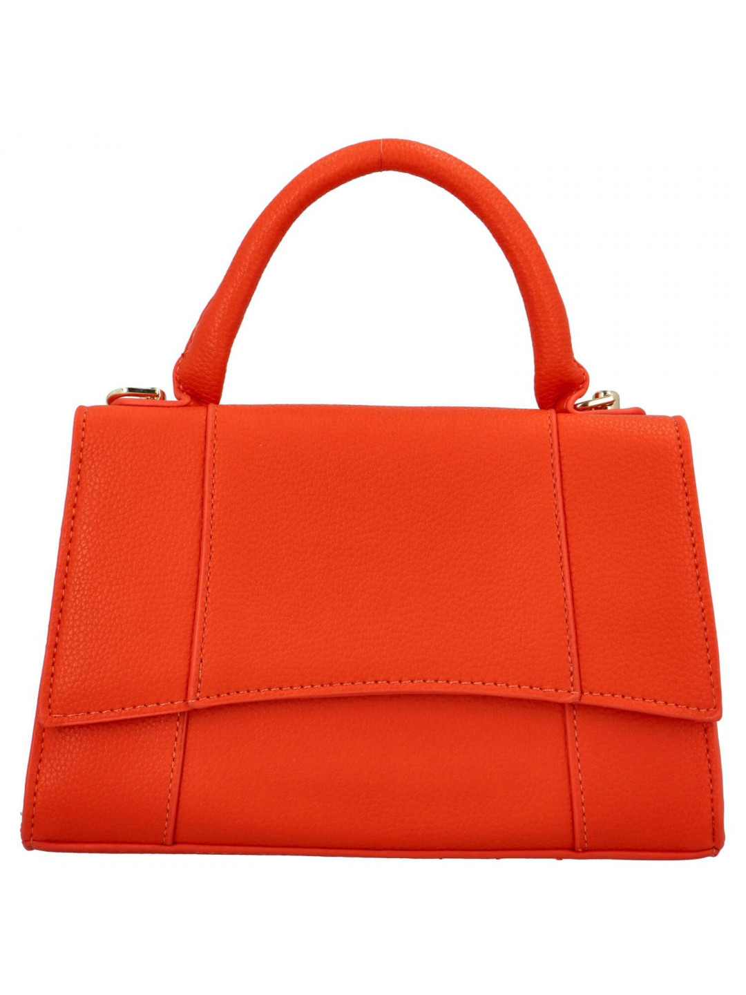 Elegantní dámská koženková kabelka do ruky Lokera oranžová