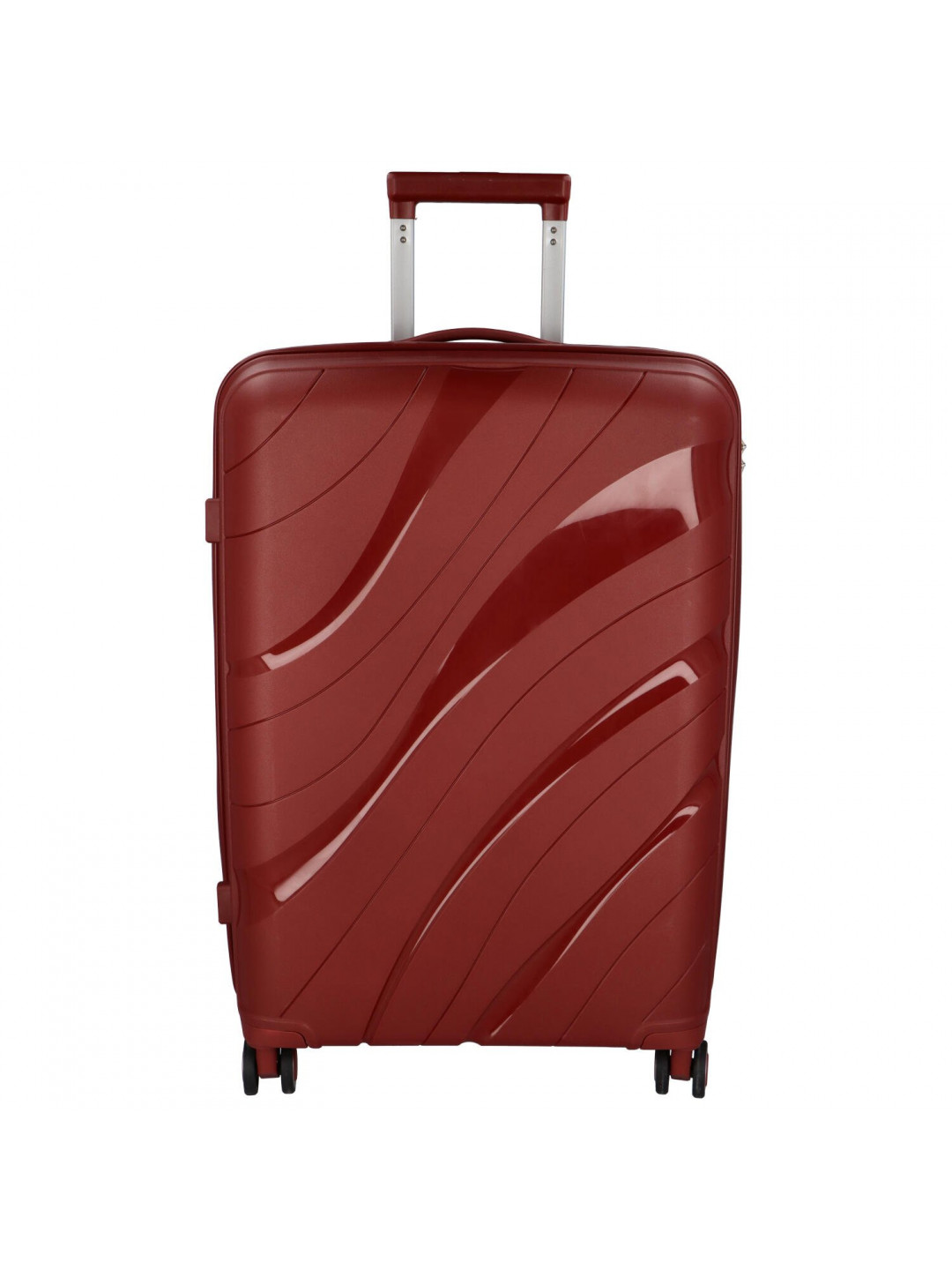 Cestovní plastový kufr Voyex velikosti S vínový